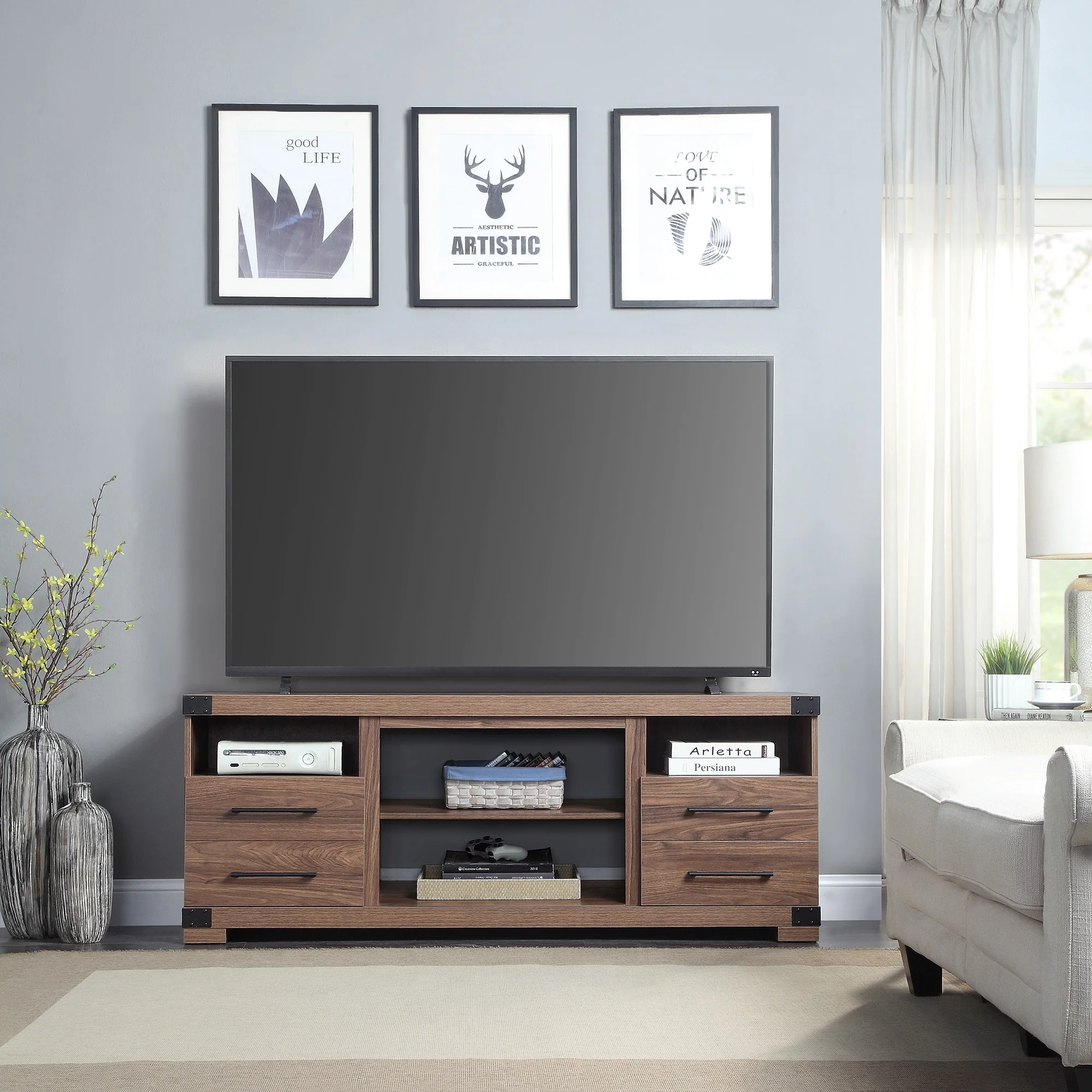 Richmond 60" TV Stand in Brown - Image 2