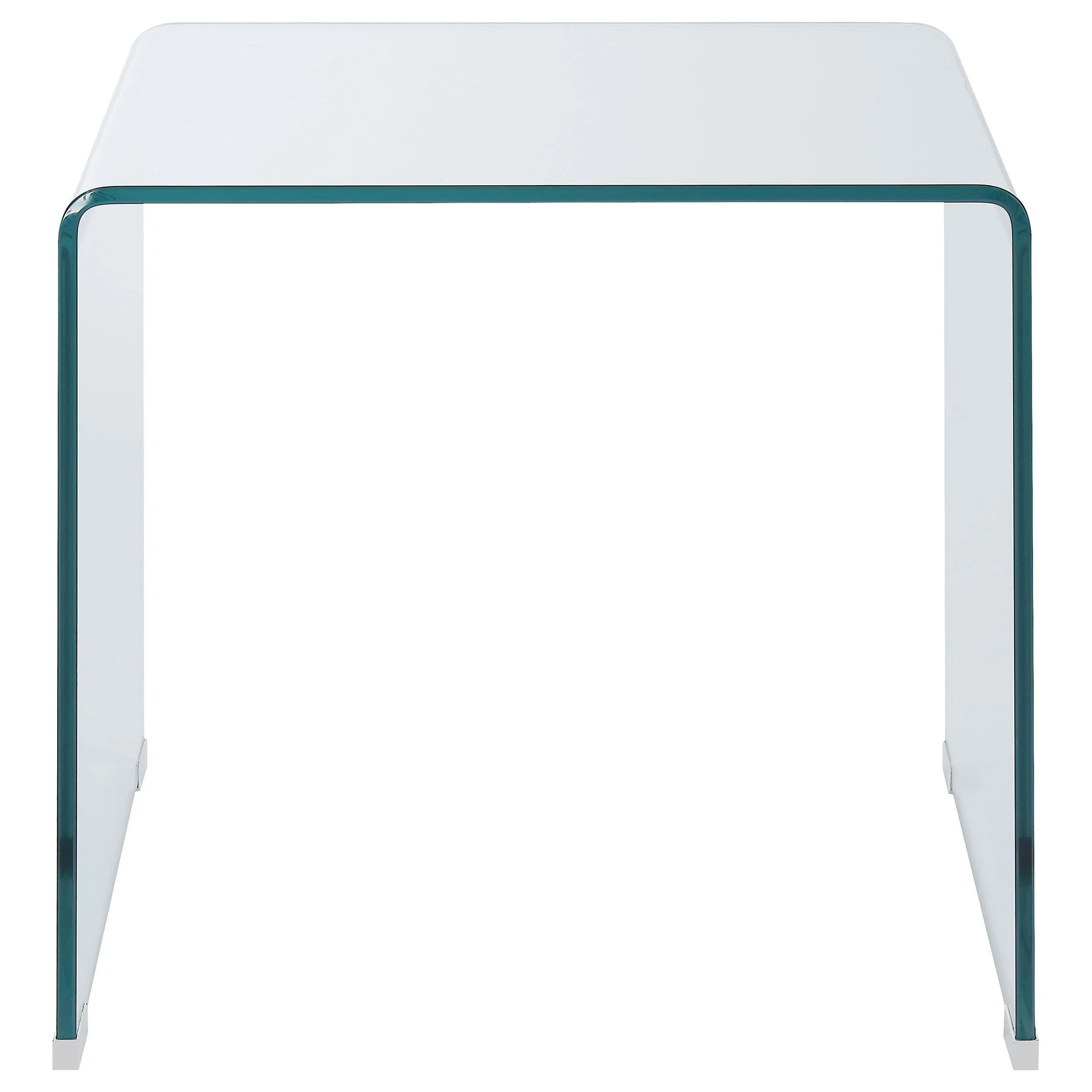 Ripley Clear 3-piece Bent Glass Coffee and End Table Set - Image 6