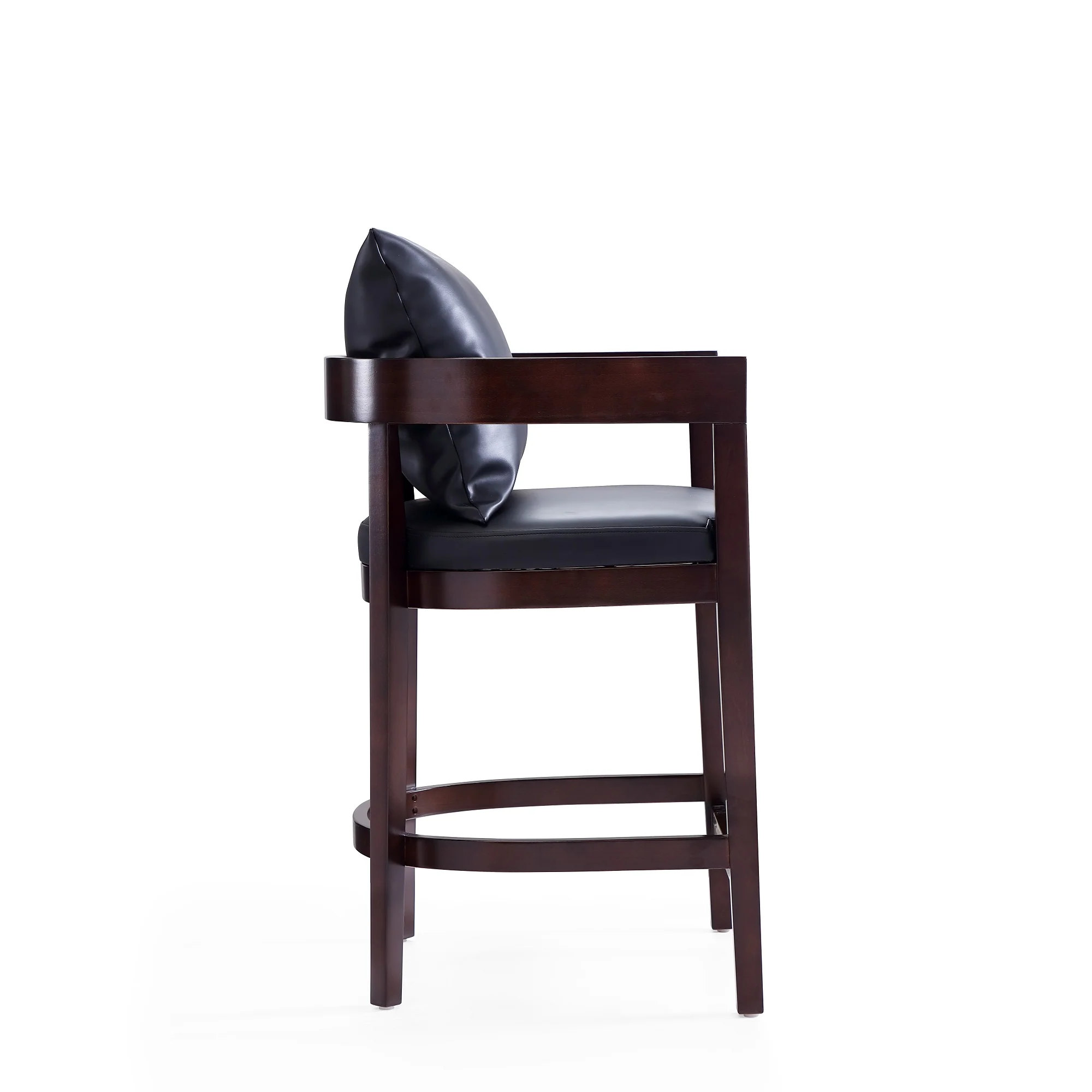 Ritz Counter Stool in Black and Dark Walnut - Image 5