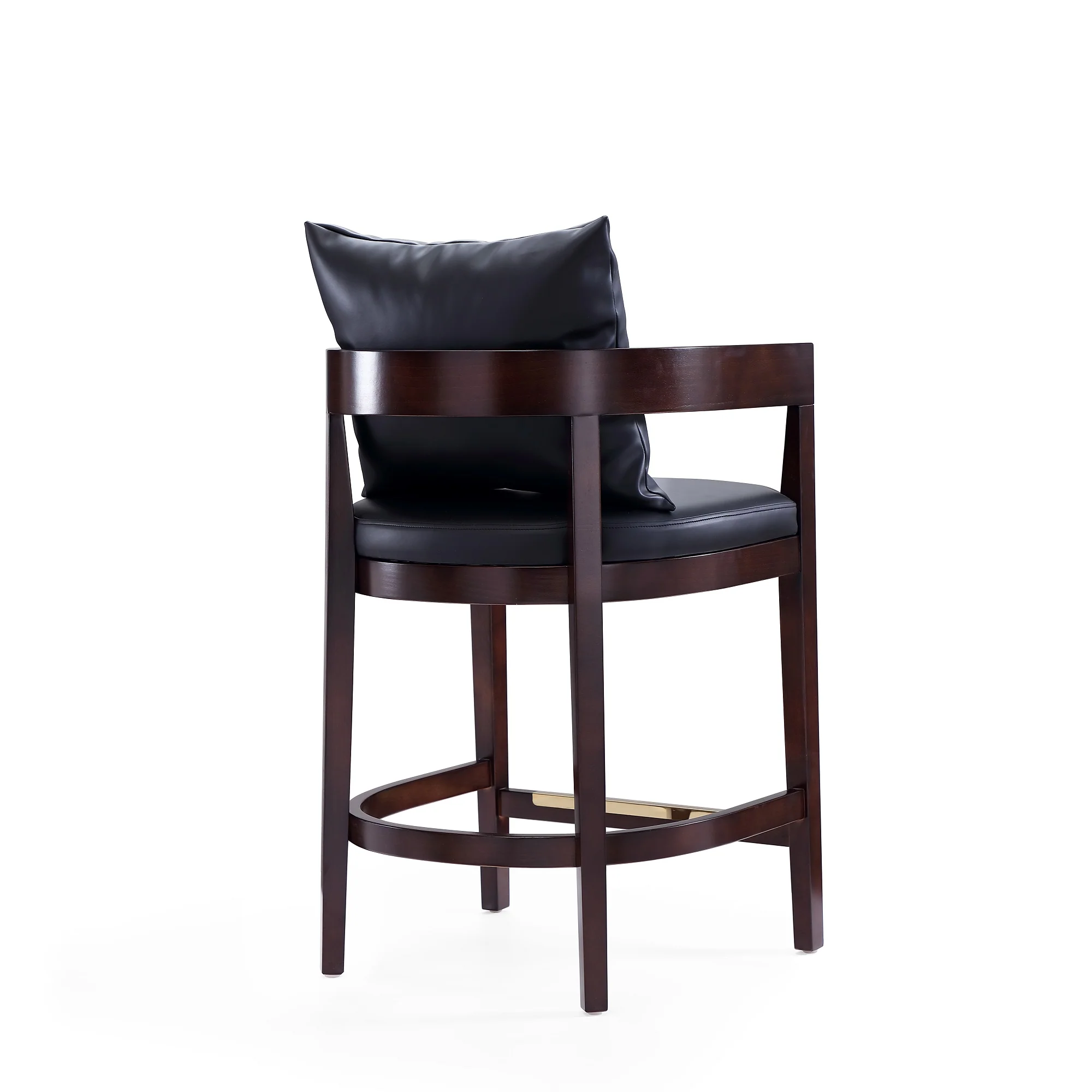 Ritz Counter Stool in Black and Dark Walnut (set of 2) - Image 7