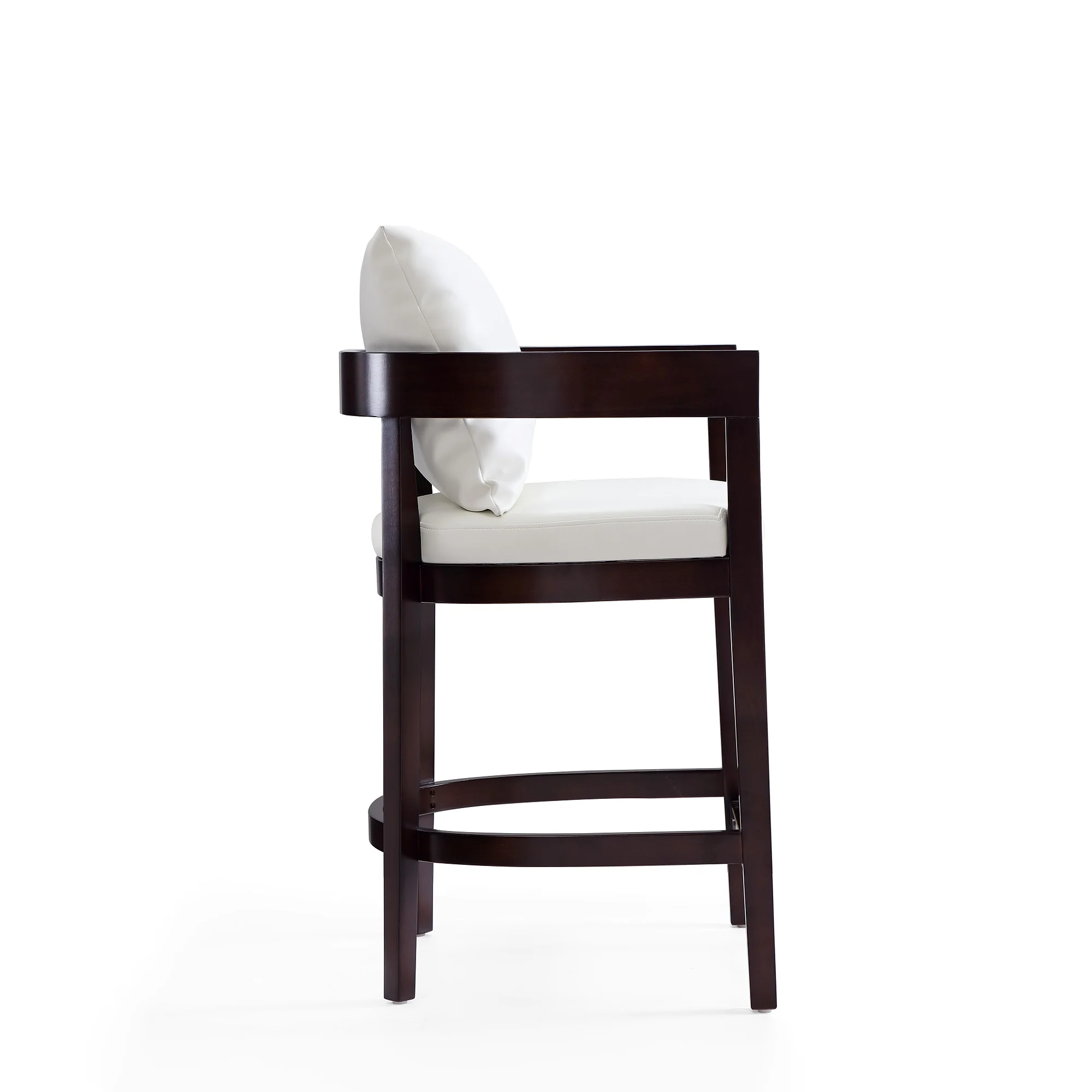 Ritz Counter Stool in Ivory and Dark Walnut - Image 5