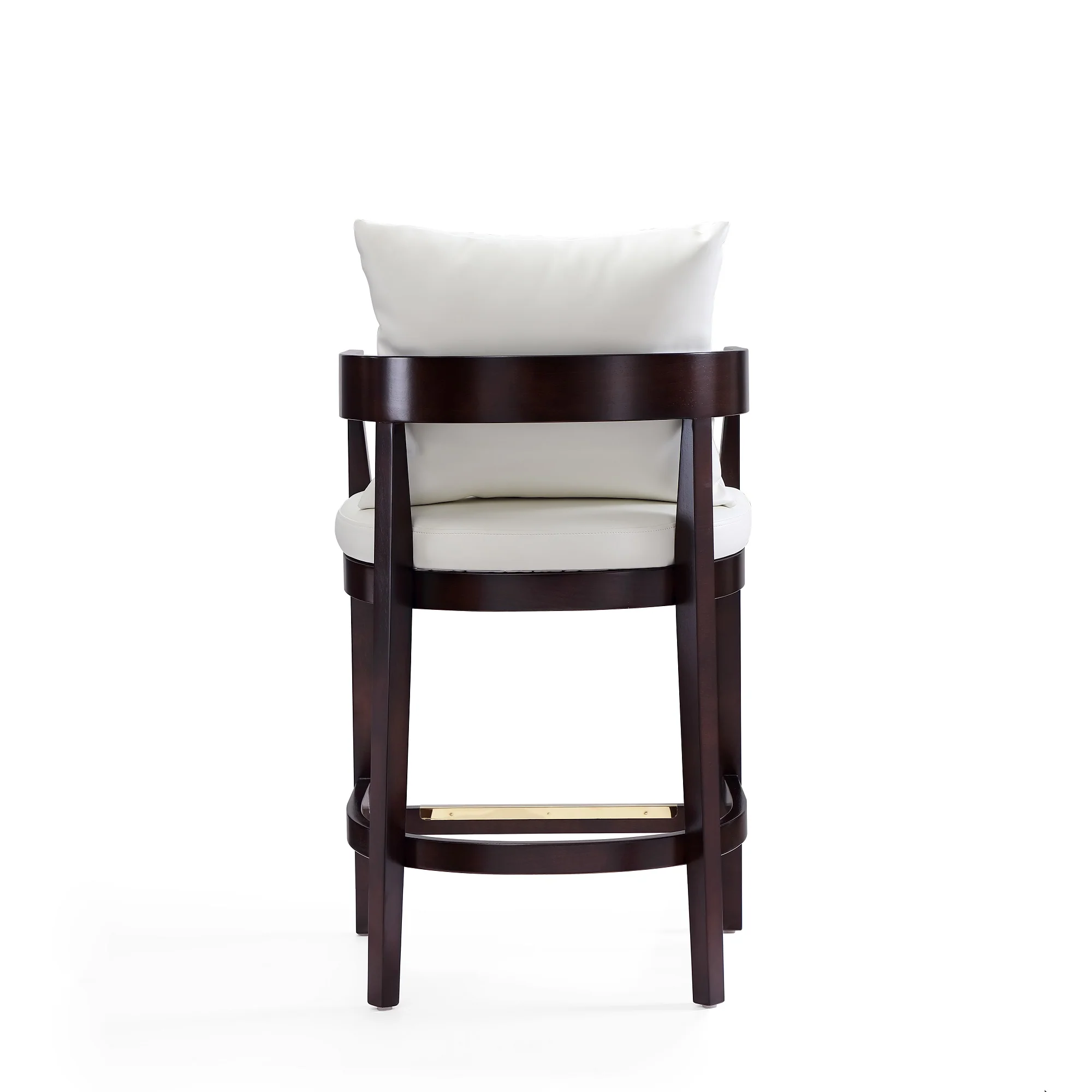 Ritz Counter Stool in Ivory and Dark Walnut (set of 2) - Image 8
