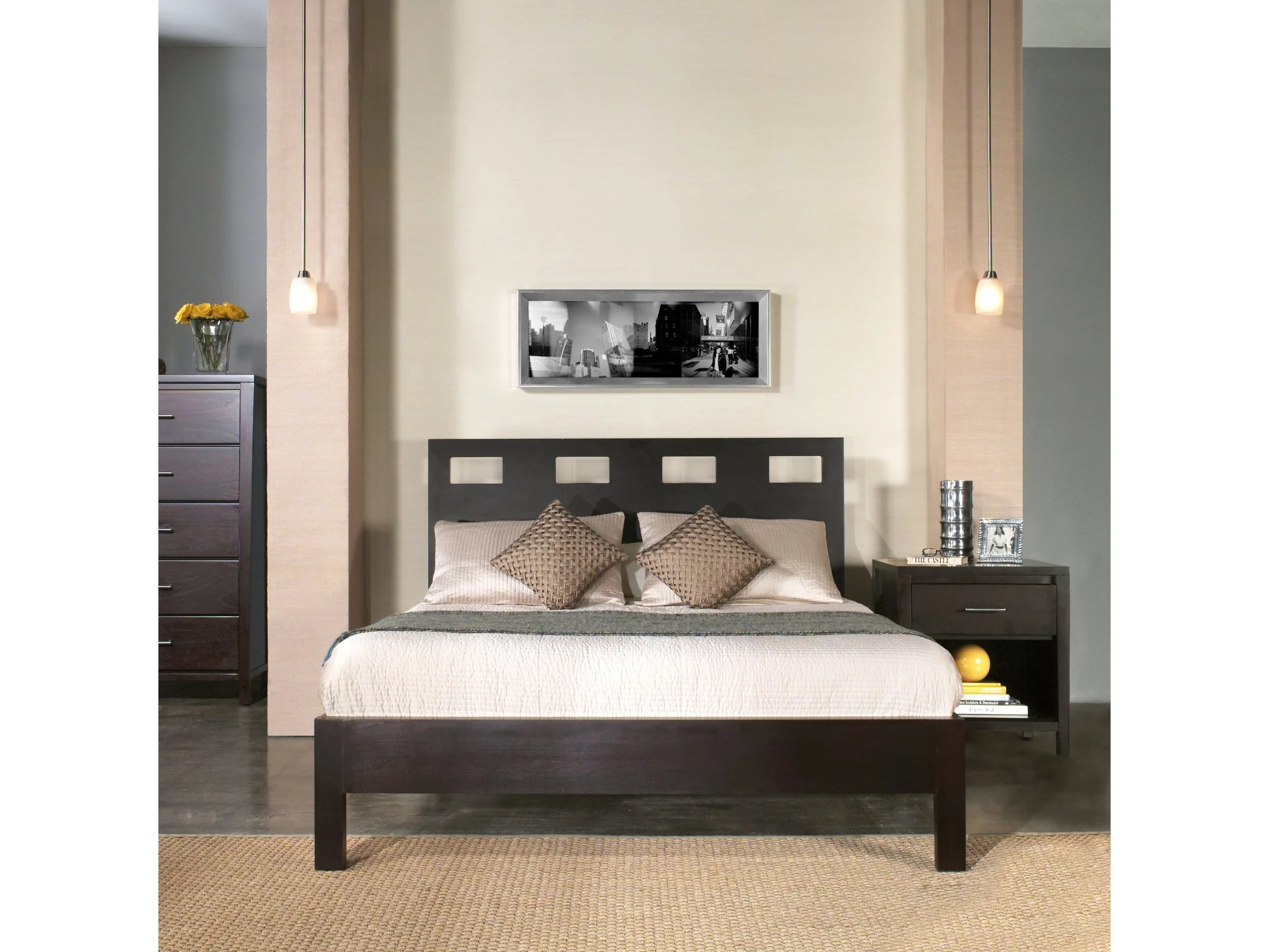 Riva Wood California King Platform Bed in Espresso