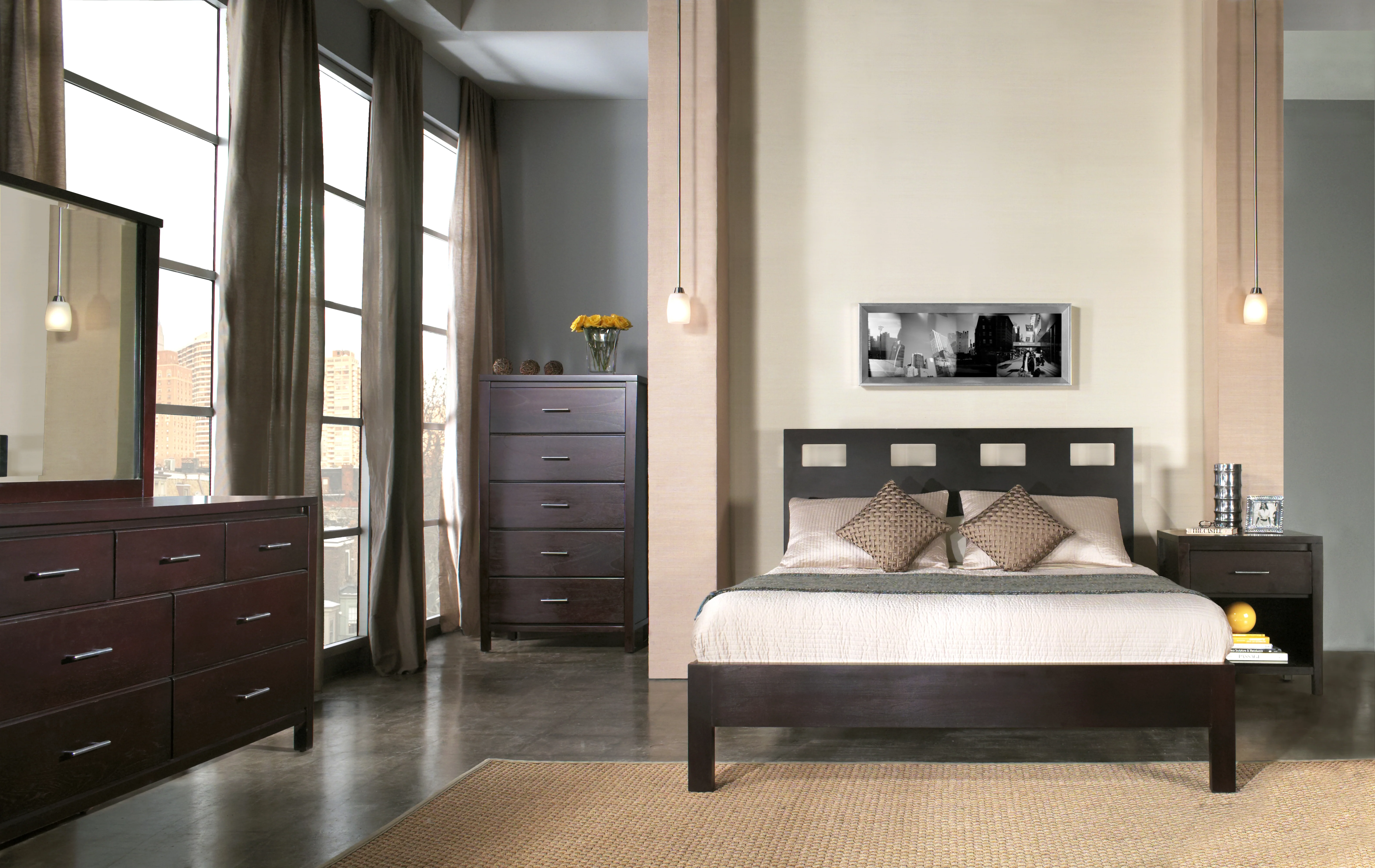 Riva Wood Eastern King Platform Bed in Espresso - Image 4