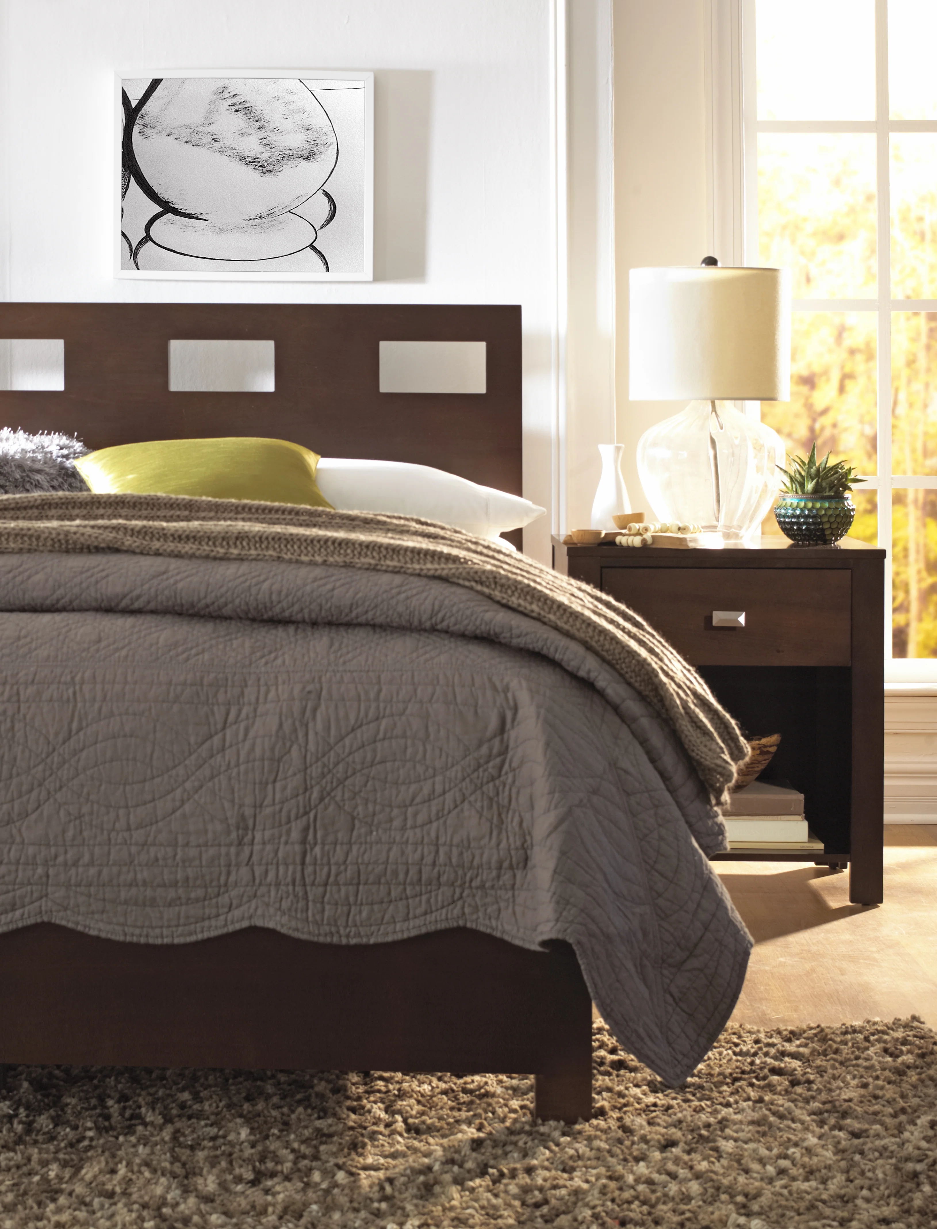 Riva Wood California King Storage Bed in Chocolate Brown - Image 2