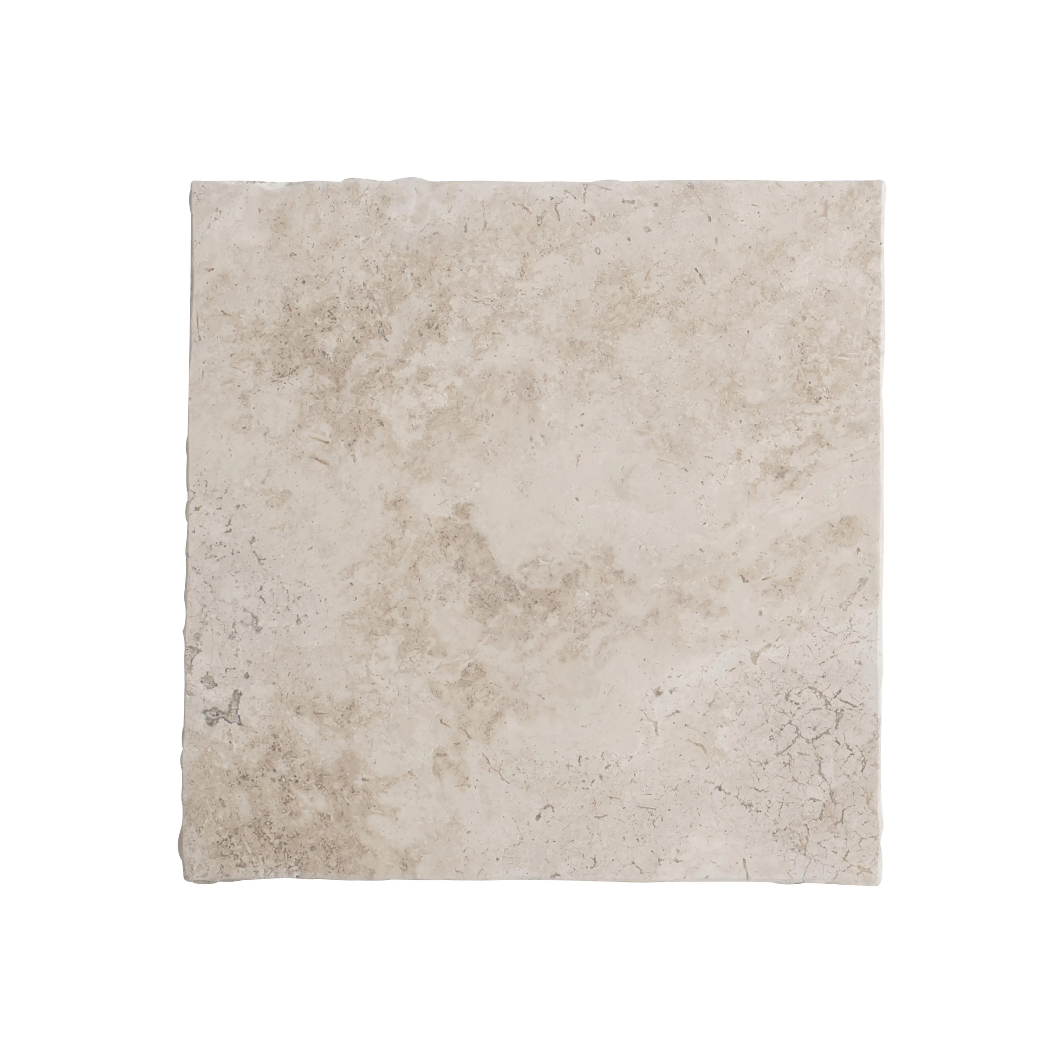 Riverton Bianco Travertine/Silver Side Table - Image 2