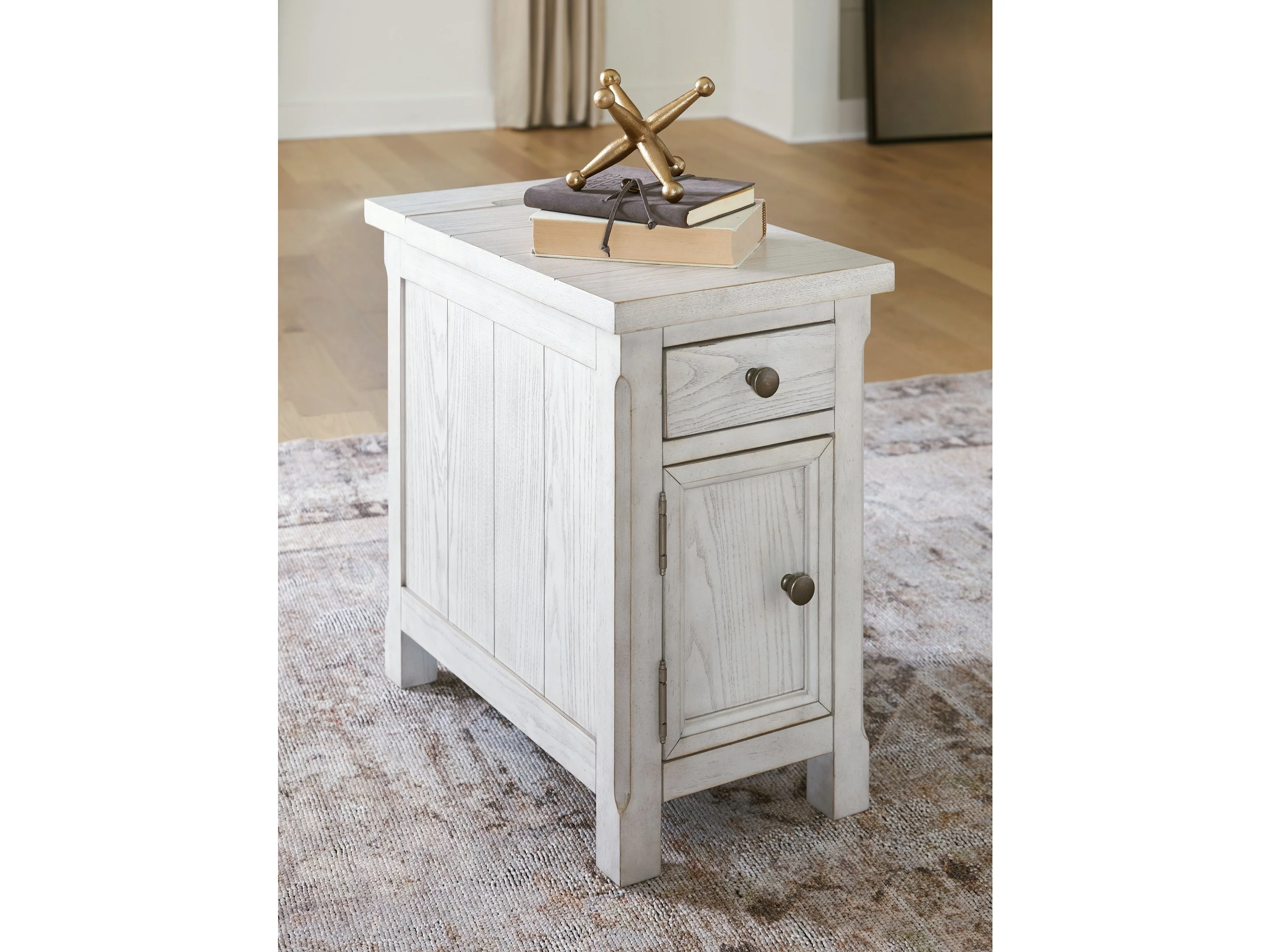 Robbinsdale Antique White Chairside End Table (Online Special Price)