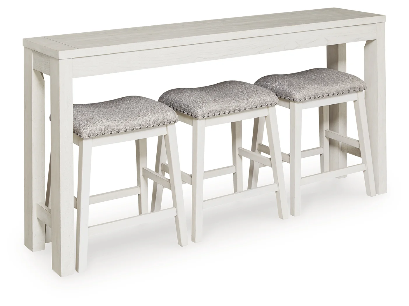 Robbinsdale Antique White Counter Height Dining Table and 3 Barstools Set (Online Special Price) - Image 2