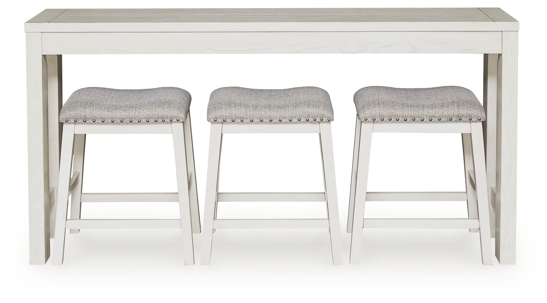 Robbinsdale Antique White Counter Height Dining Table and 3 Barstools Set (Online Special Price) - Image 3