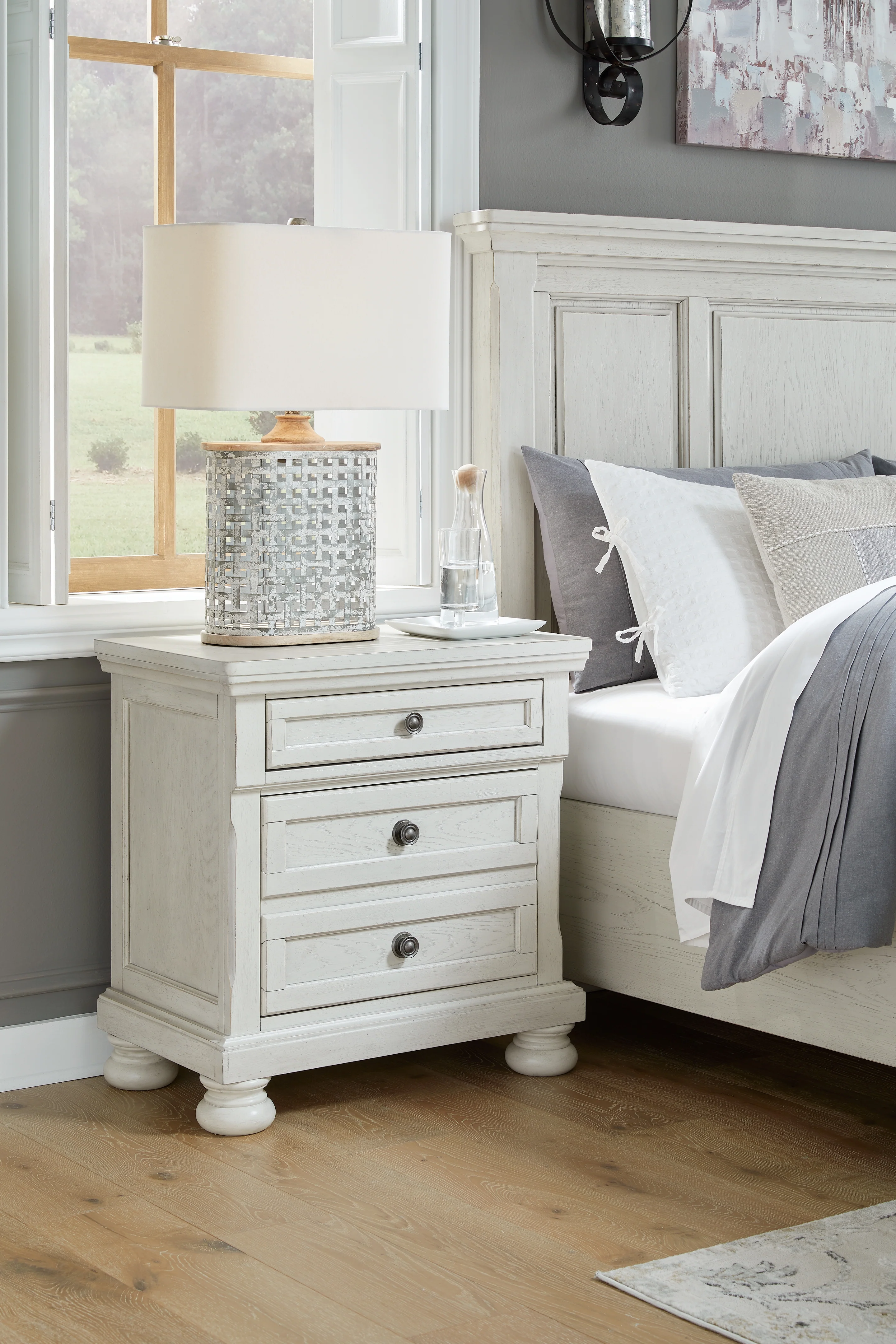 Robbinsdale Antique White Full Sleigh Storage Bed, Chest and Nightstand (Online Special Price) - Image 18
