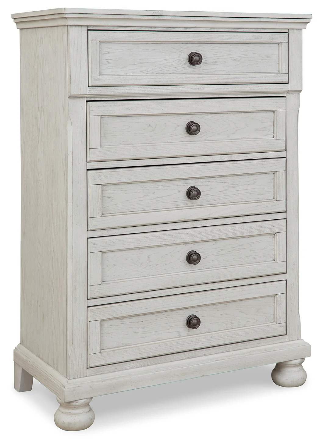 Robbinsdale Antique White Full Storage Sleigh Bedroom Set with Dresser, Mirror, Chest and Nightstand - Image 12