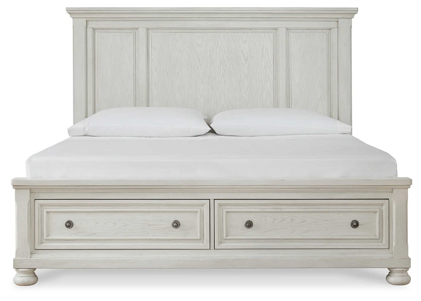 Robbinsdale Antique White King Storage Bedroom Set with 2 Nightstands - Image 5