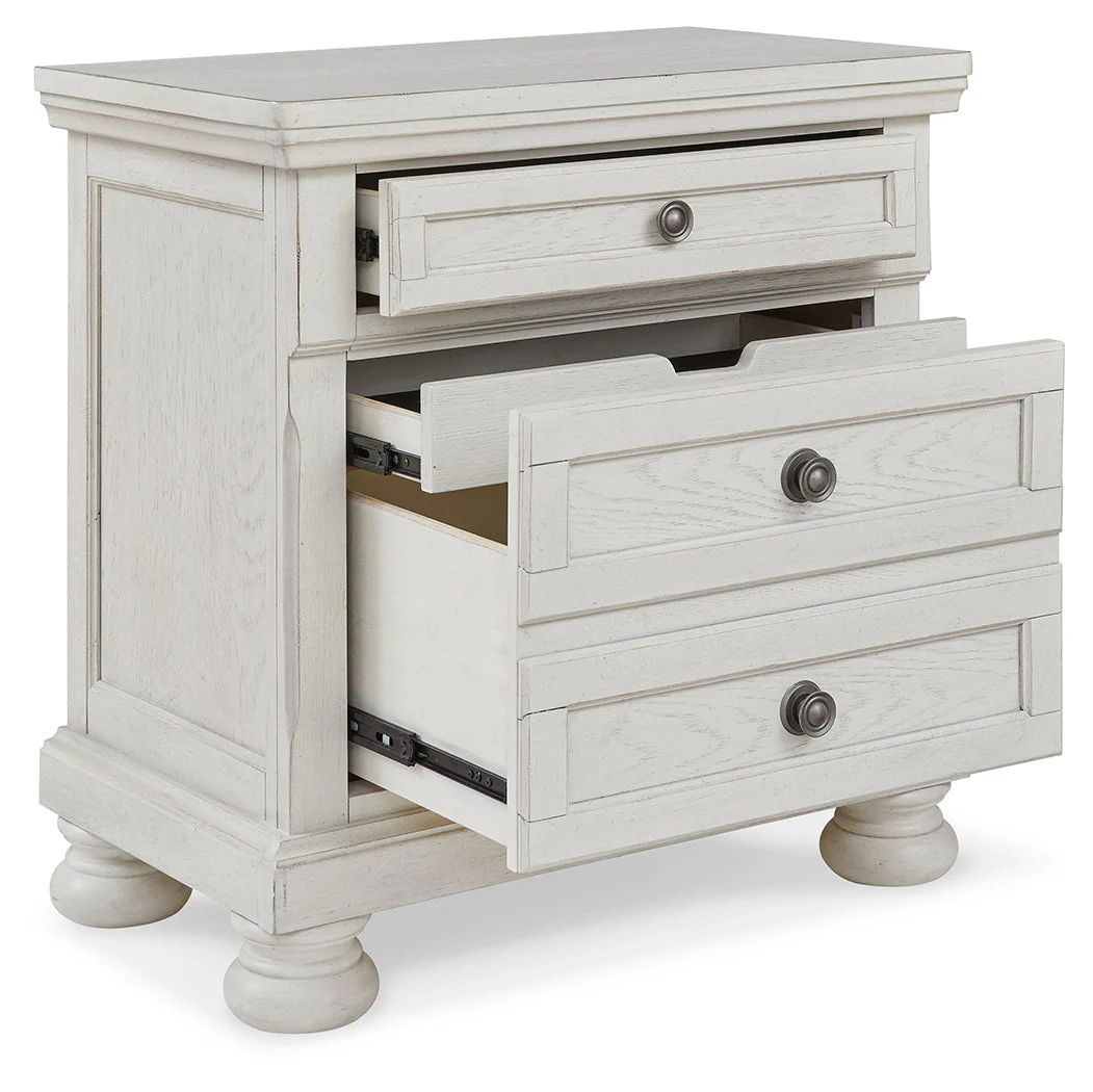 Robbinsdale Antique White Queen Panel Bedroom Set with Dresser, Mirror and Nightstand (Online Special Price) - Image 6