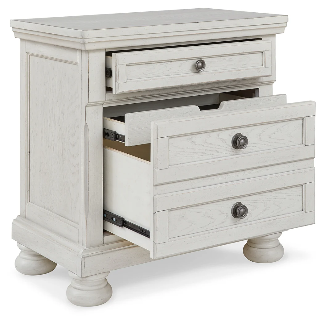 Robbinsdale Antique White Twin Sleigh Storage Bed, Dresser and Nightstand (Online Special Price) - Image 13