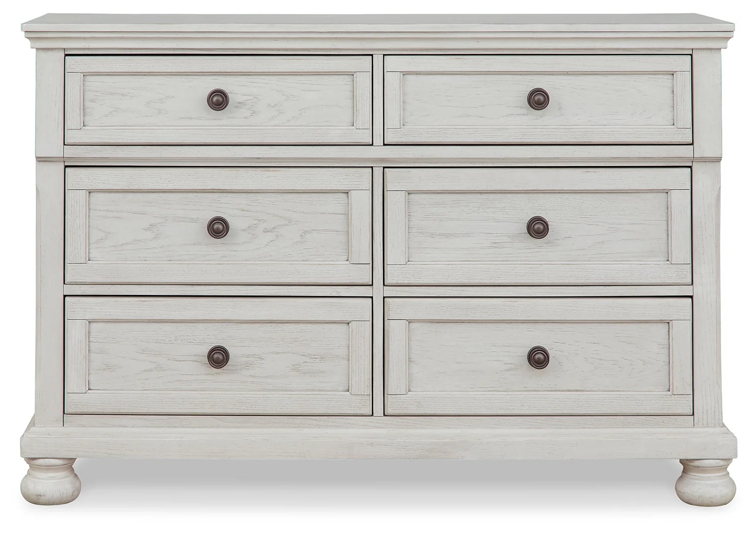 Robbinsdale Antique White Twin Sleigh Storage Bed, Dresser and Nightstand - Image 2