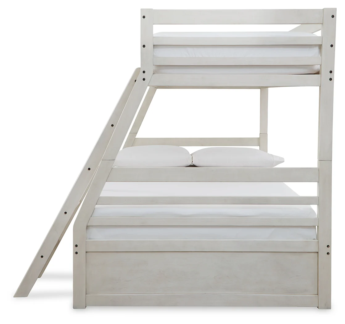 Robbinsdale Antique White/White Twin over Full Bunk Bed and Mattresses (Online Special Price) - Image 7