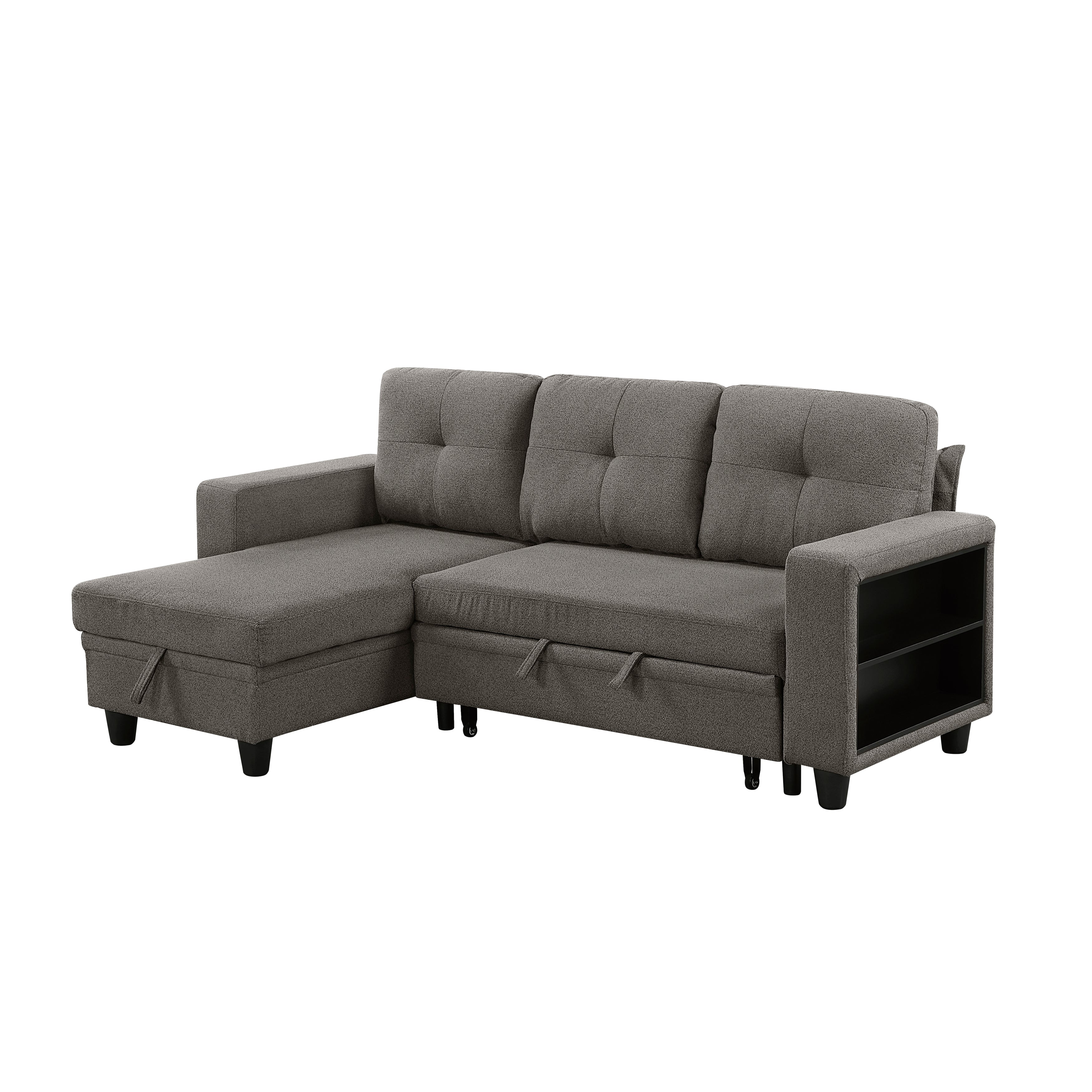 Robinson Dark Brown Sectional with Reversible Chaise and Pull-out Bed - Image 4