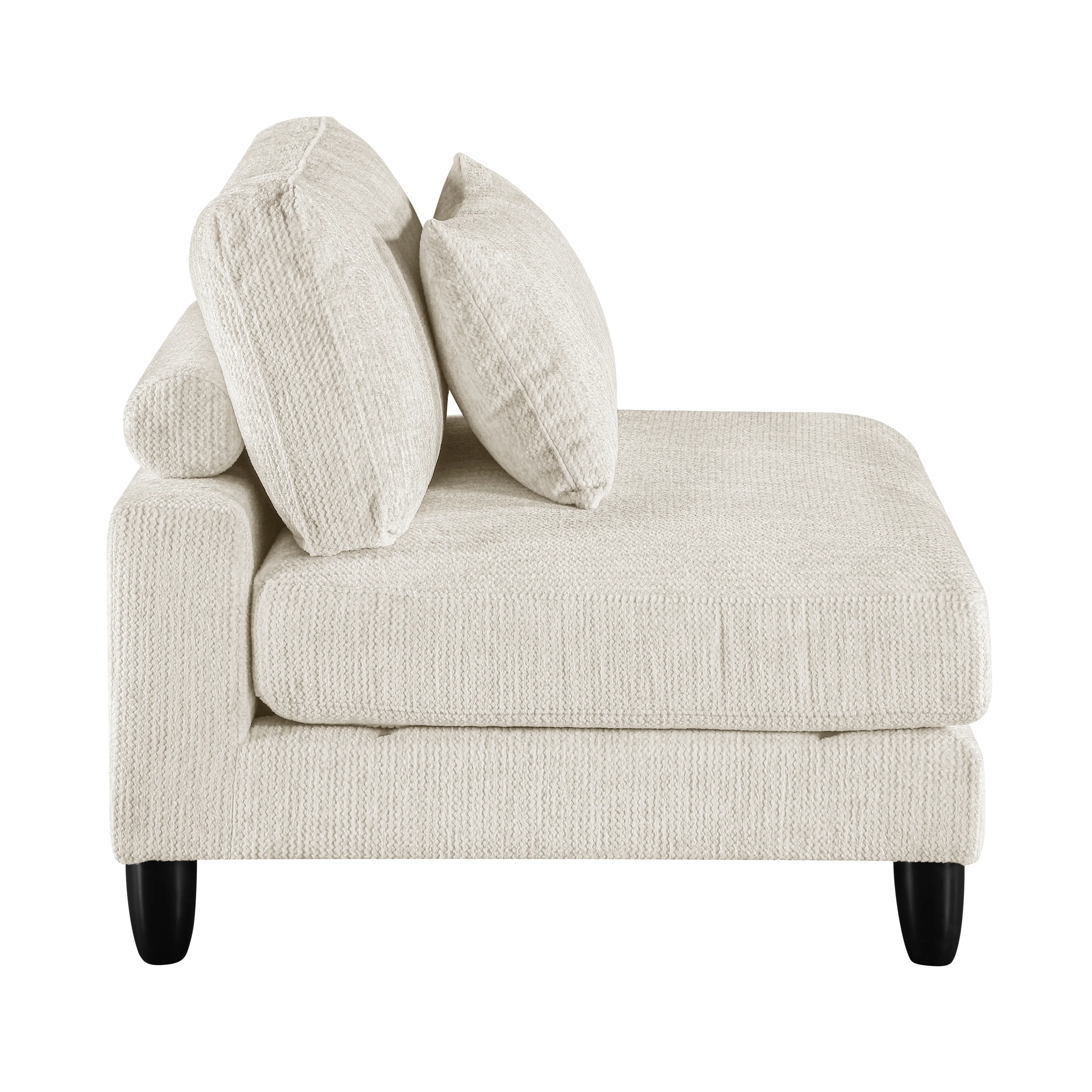 Robstown Beige Armless Chair - Image 3