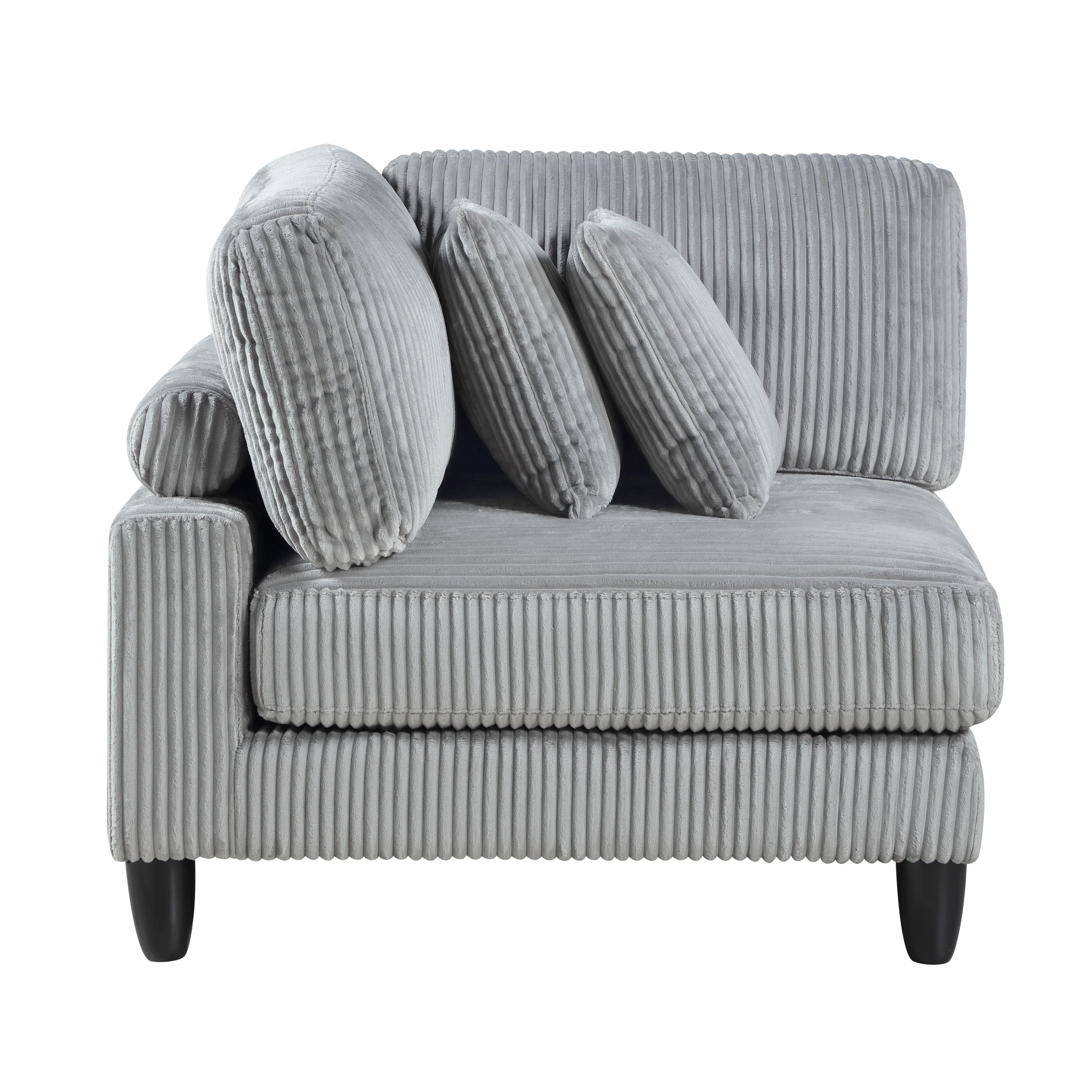Robstown Gray 6-Piece Modular Sectional with Ottoman - Image 4