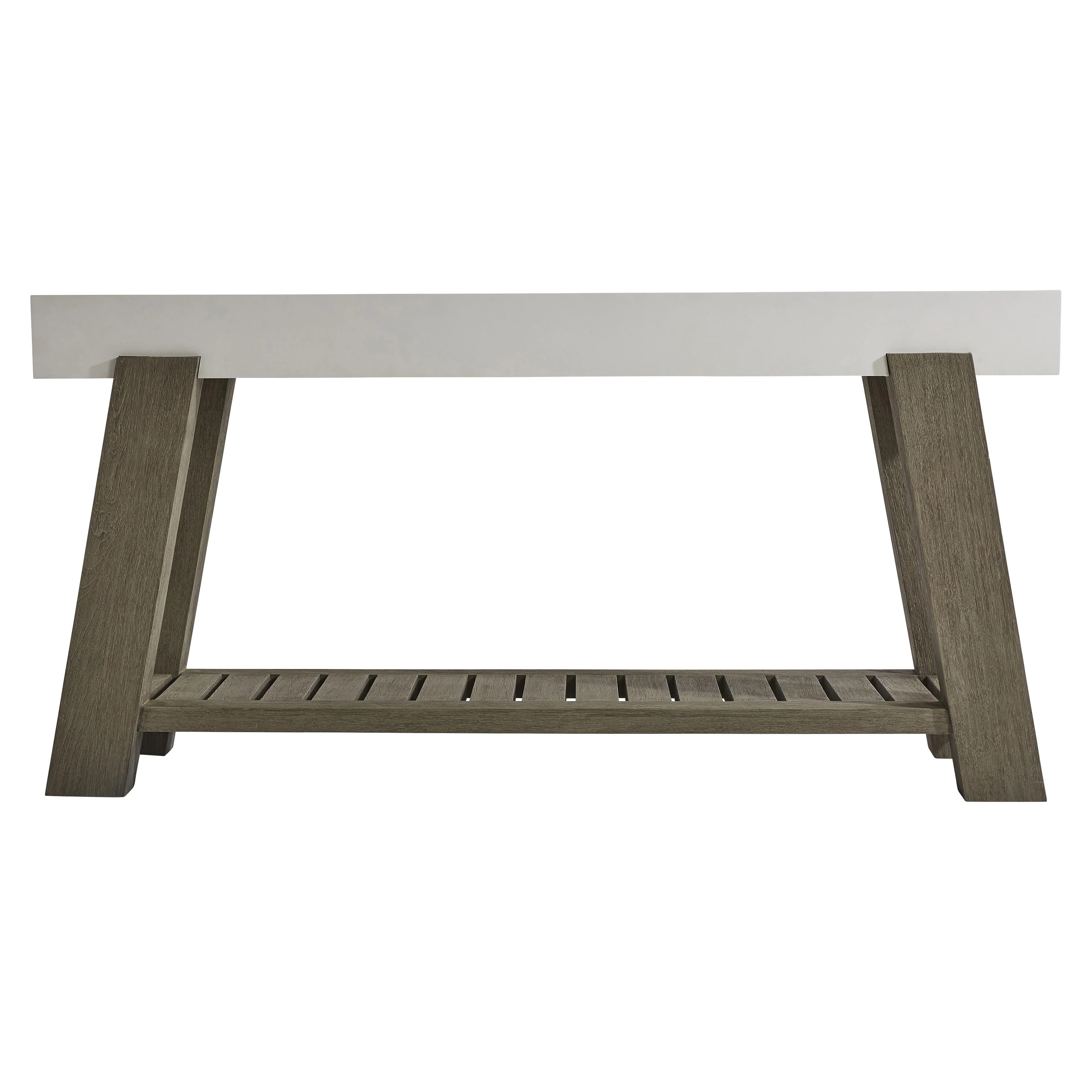 Rochelle Quarry/Weathered Teak Outdoor Console Table - Image 2