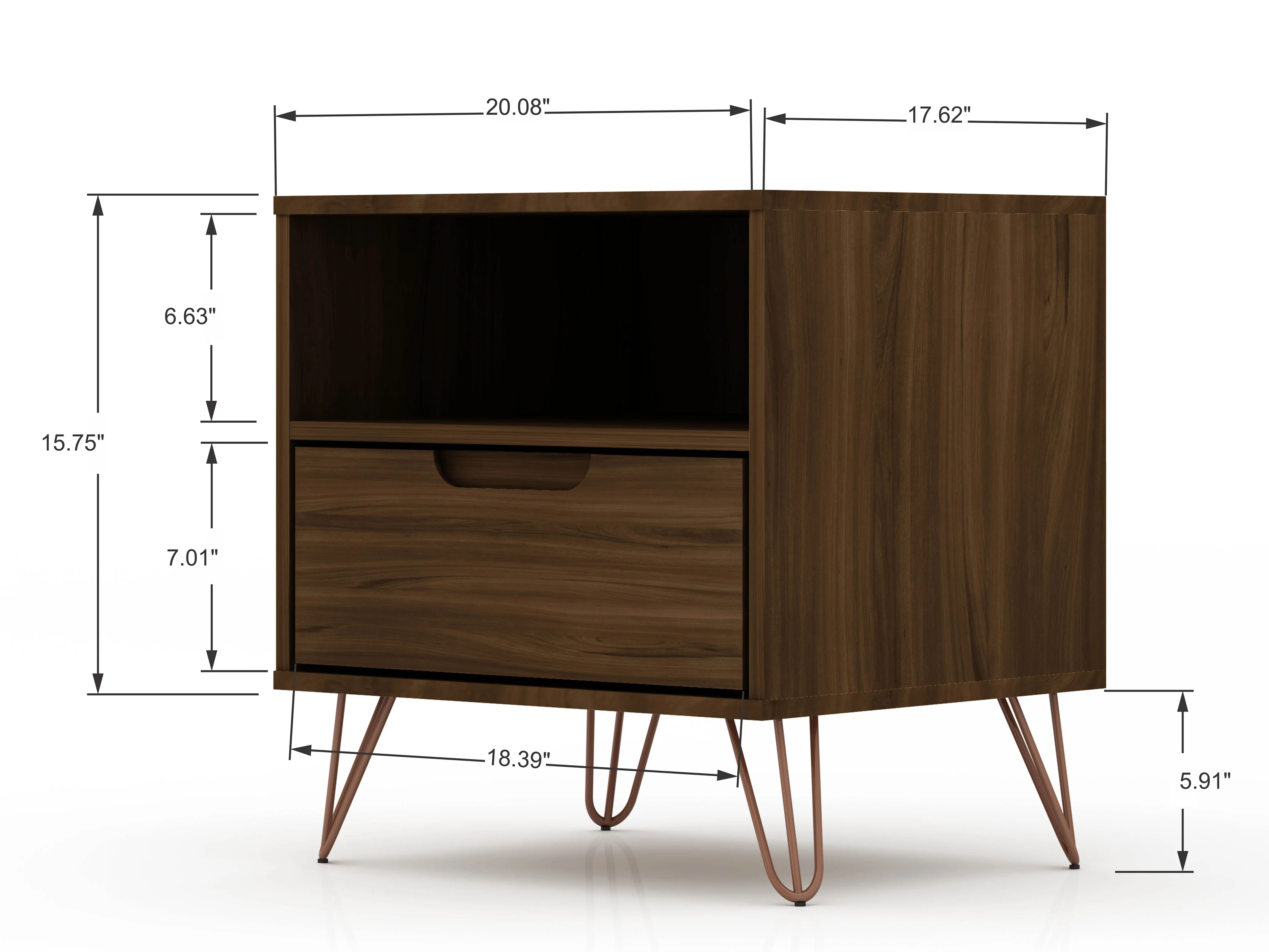 Rockefeller 1.0 Nightstand in Brown - Image 3