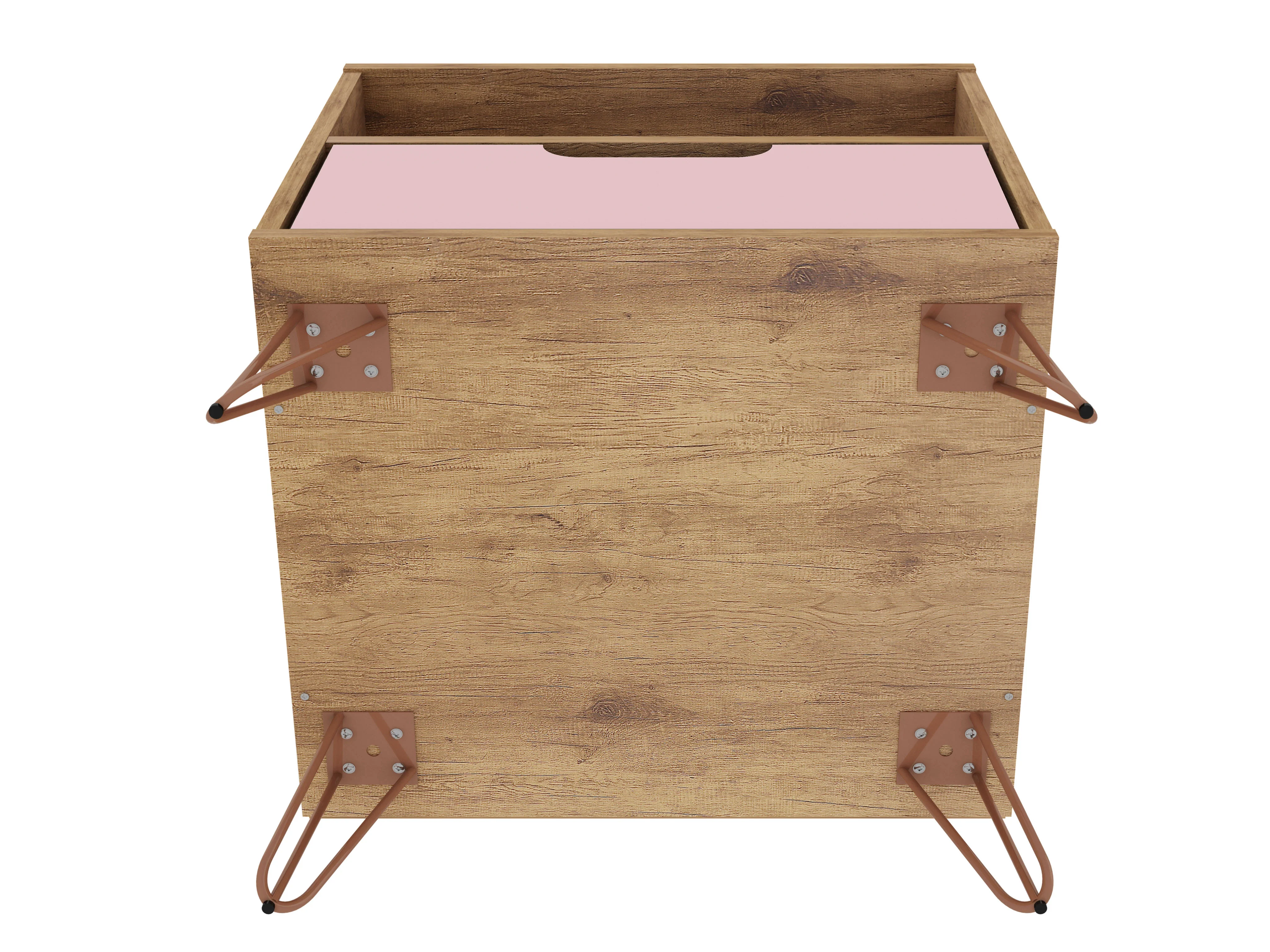 Rockefeller 1.0 Nightstand in Nature and Rose Pink - Image 8