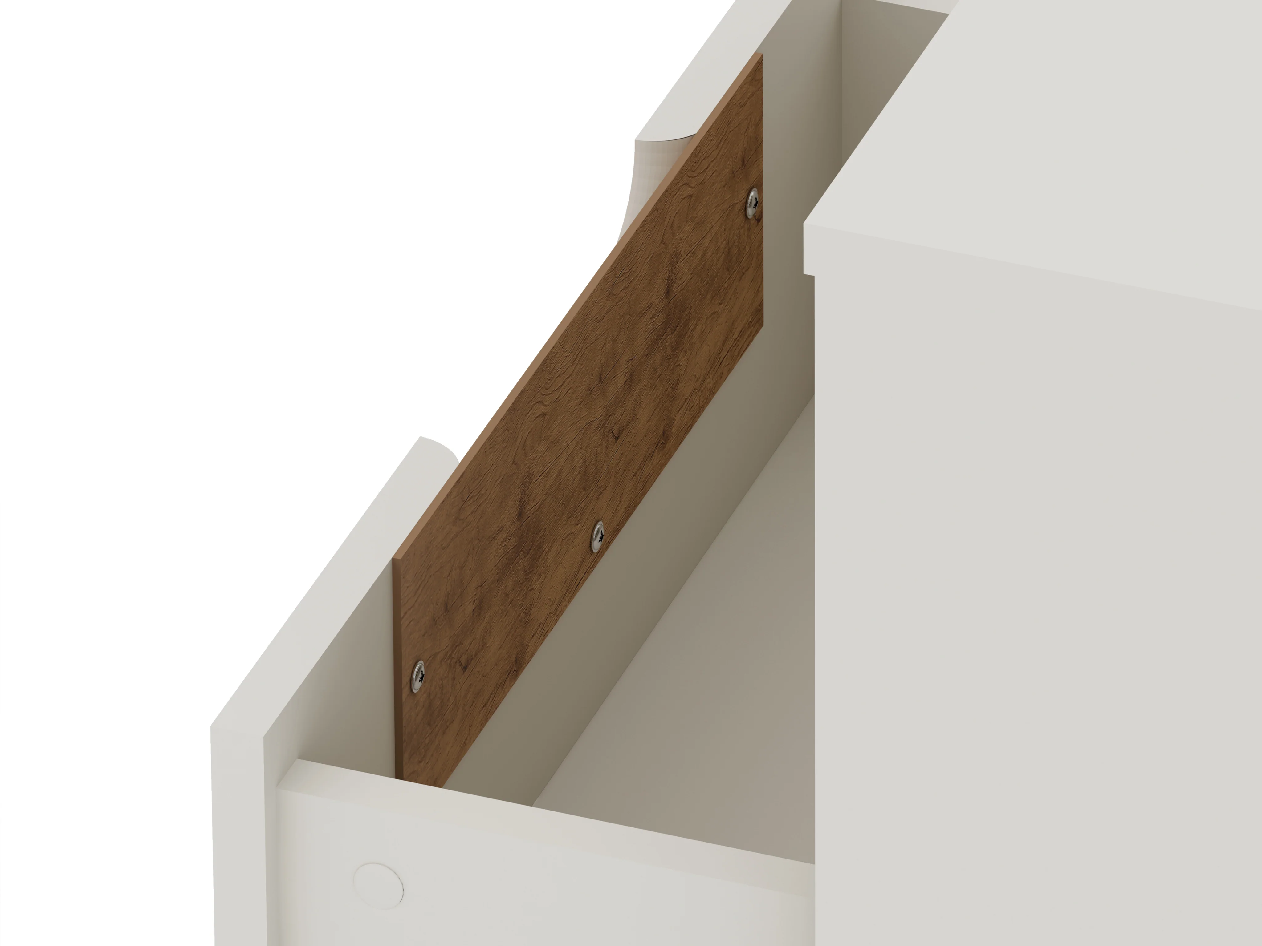 Rockefeller 1.0 Nightstand in Off White and Nature - Image 5