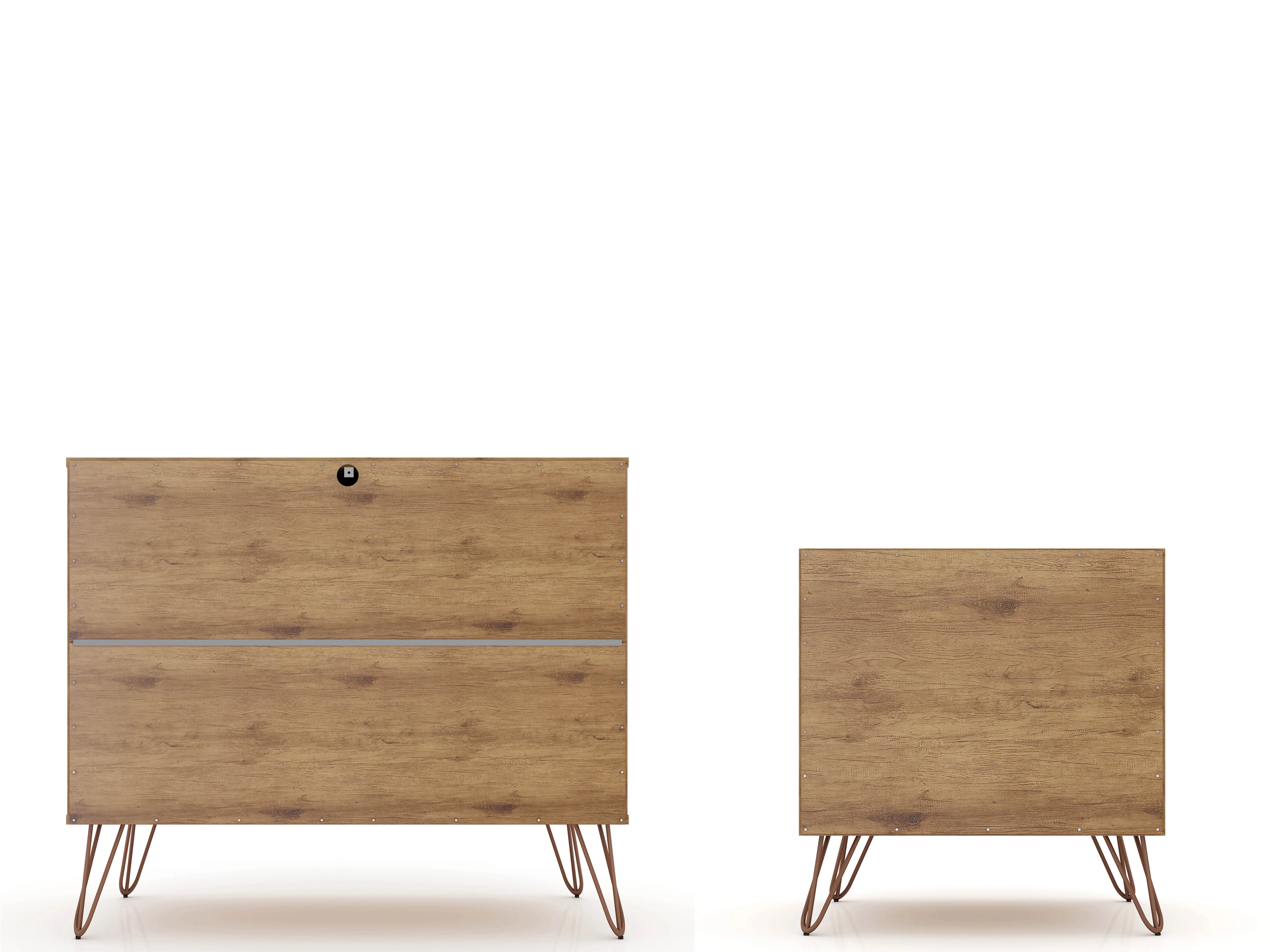 Rockefeller Dresser and Nightstand Set in Nature and Textured Grey - Image 6