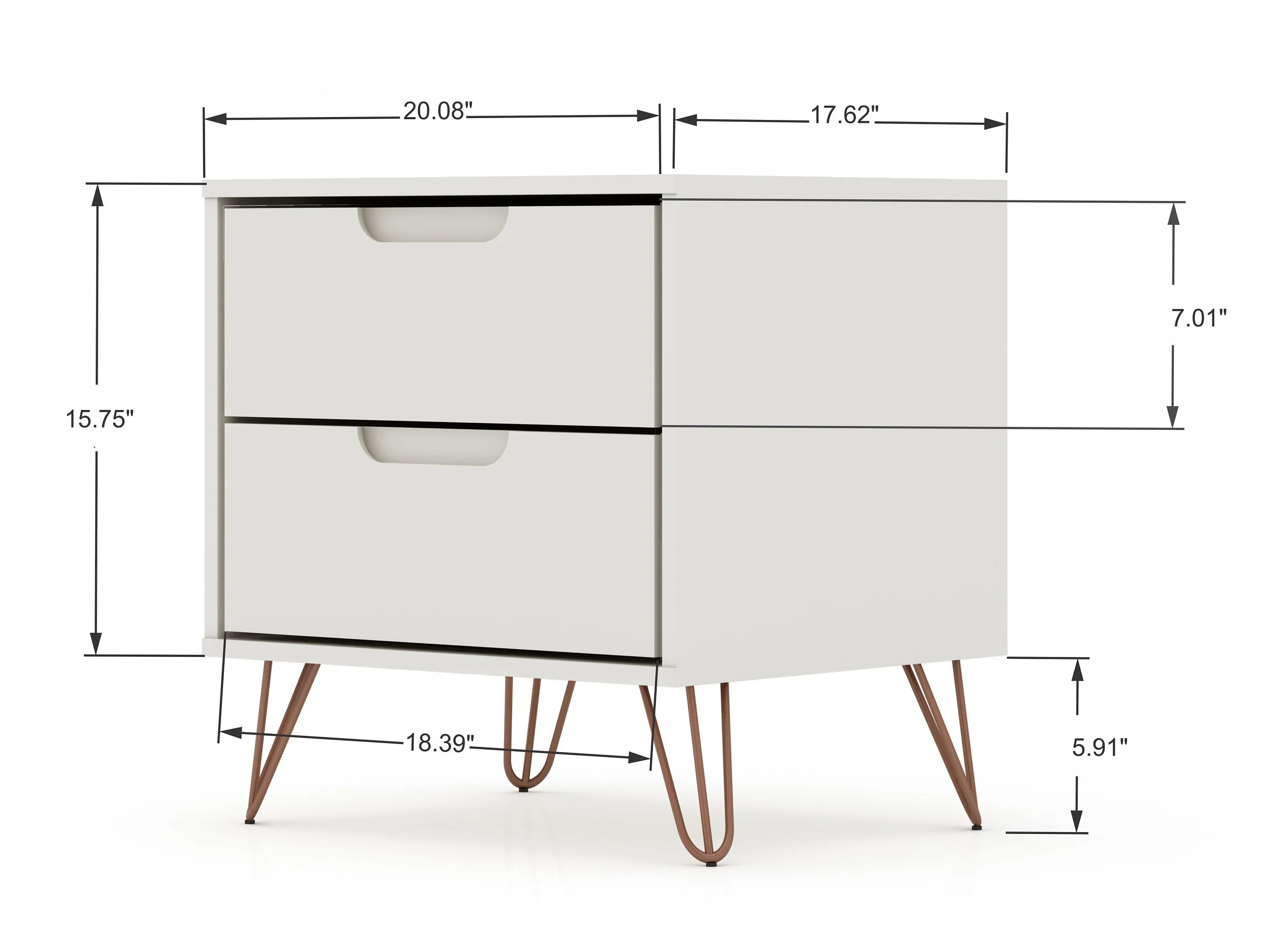 Rockefeller Dresser and Nightstand Set in Off White - Image 8