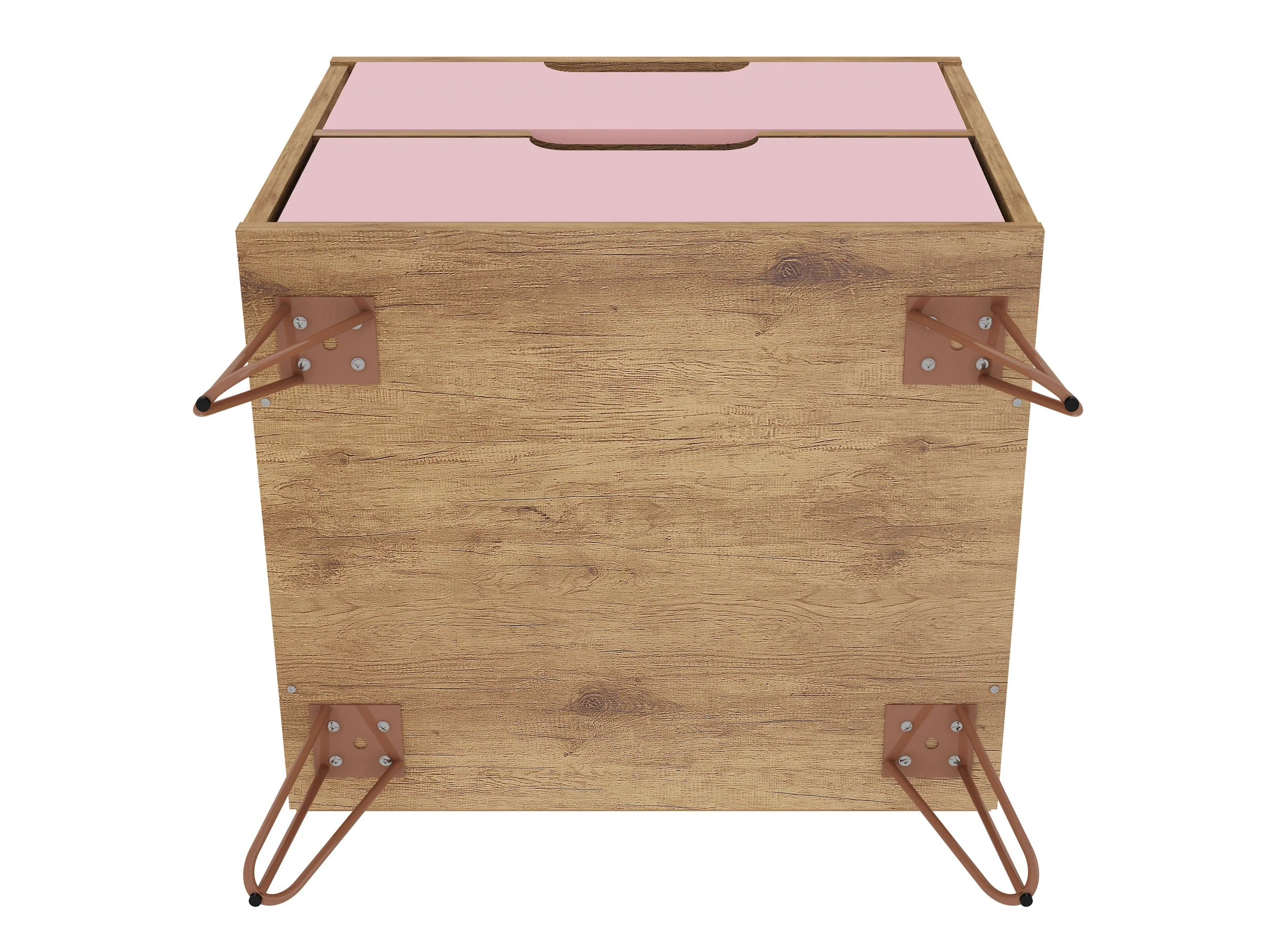 Rockefeller Nightstand 2.0 in Nature and Rose Pink (set of 2) - Image 8