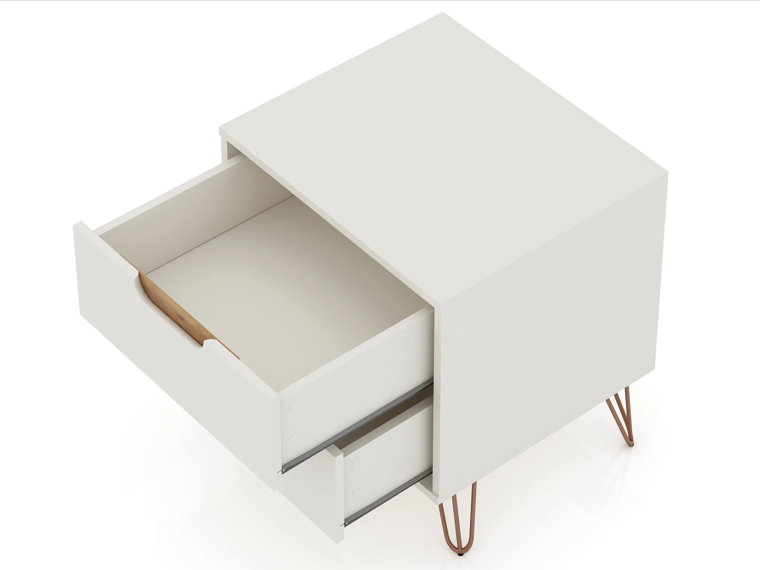 Rockefeller Nightstand 2.0 in Off White and Nature (set of 2) - Image 6