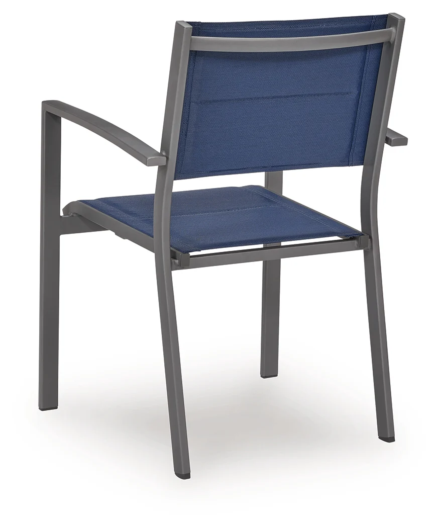 Rocky Creek Blue/Gray Sling Arm Chair (Set of 4) - Image 4