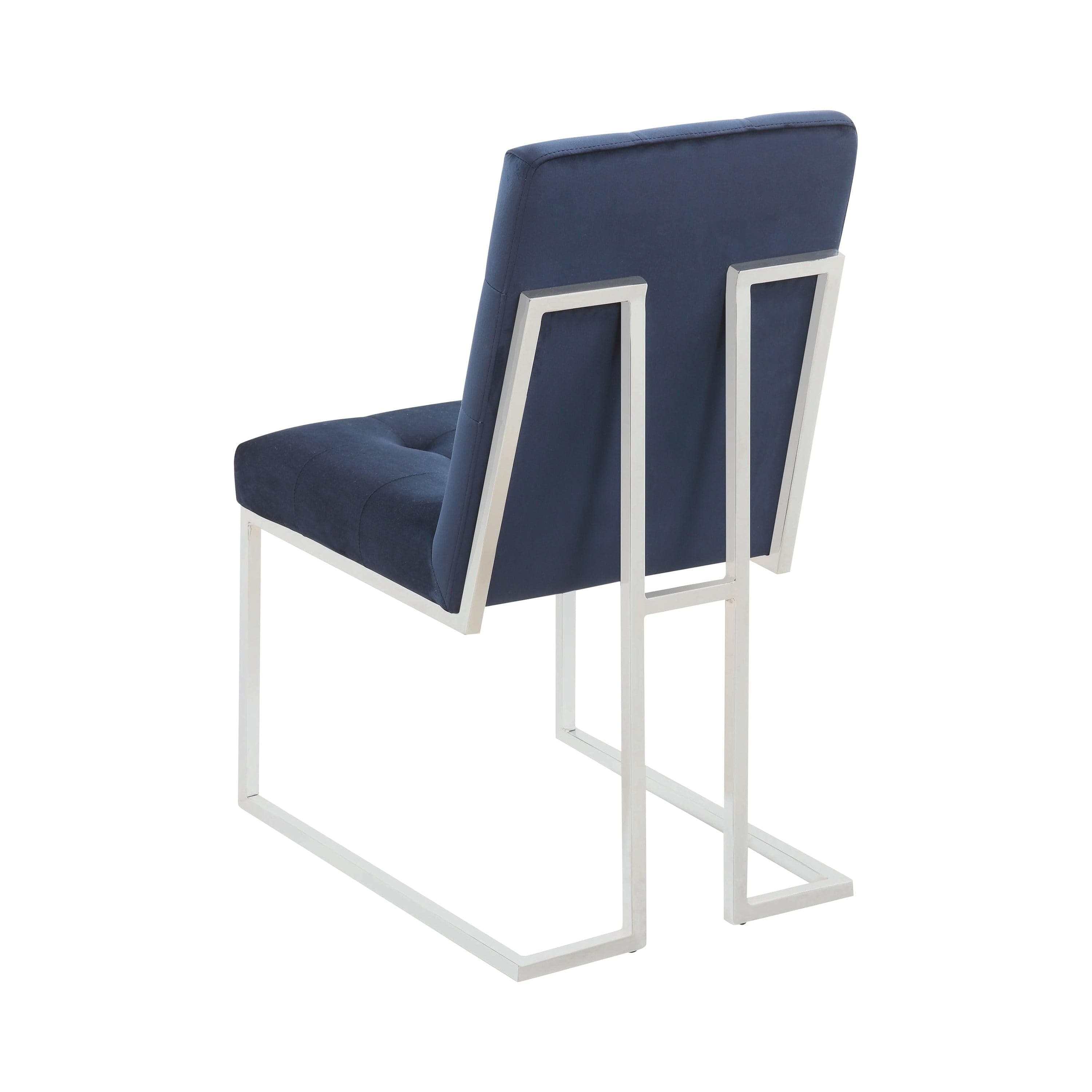 Ronan Ink Blue & Chrome Dining Chairs (Set Of 2) - Image 3