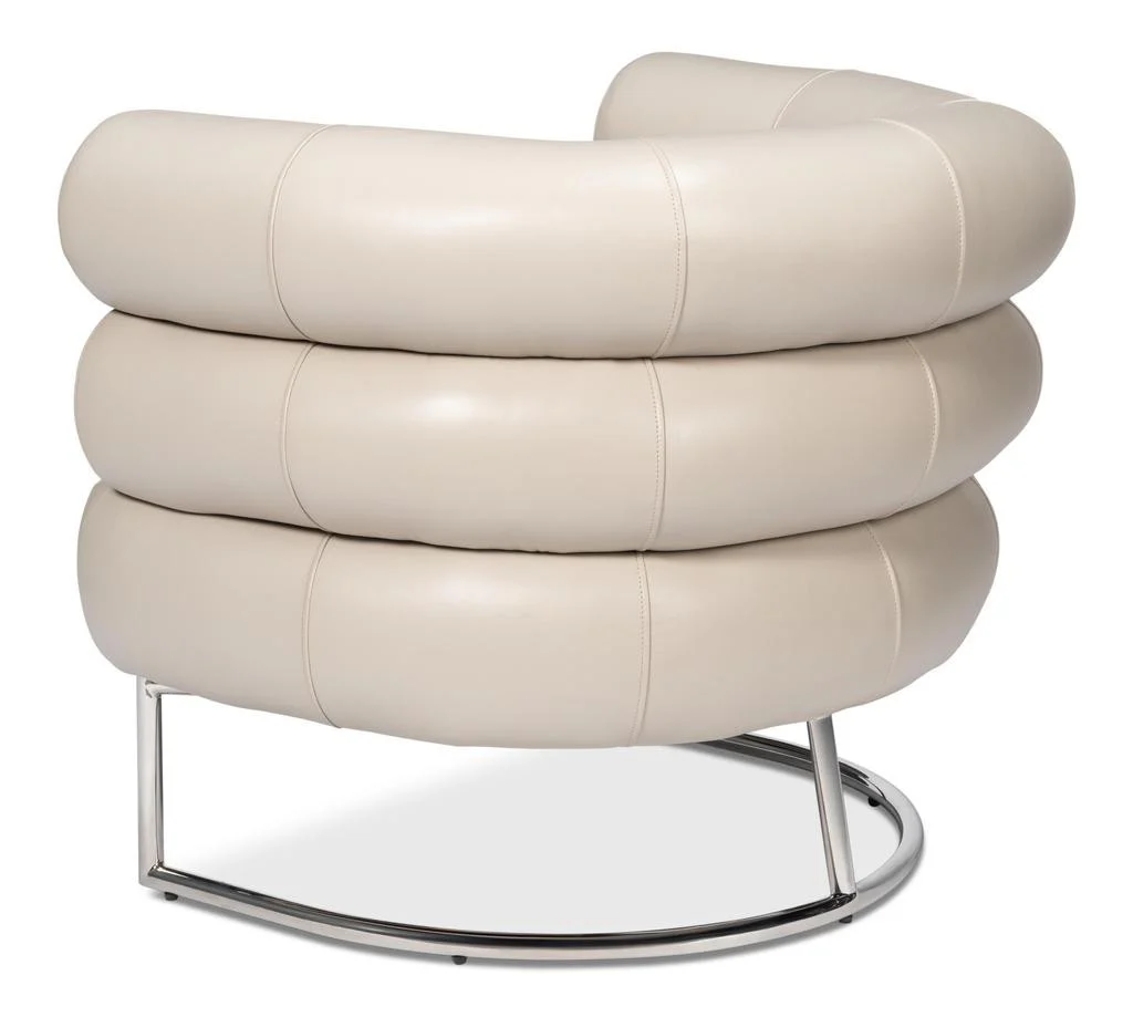 Rondo White Occasional Leather Chair - Image 5