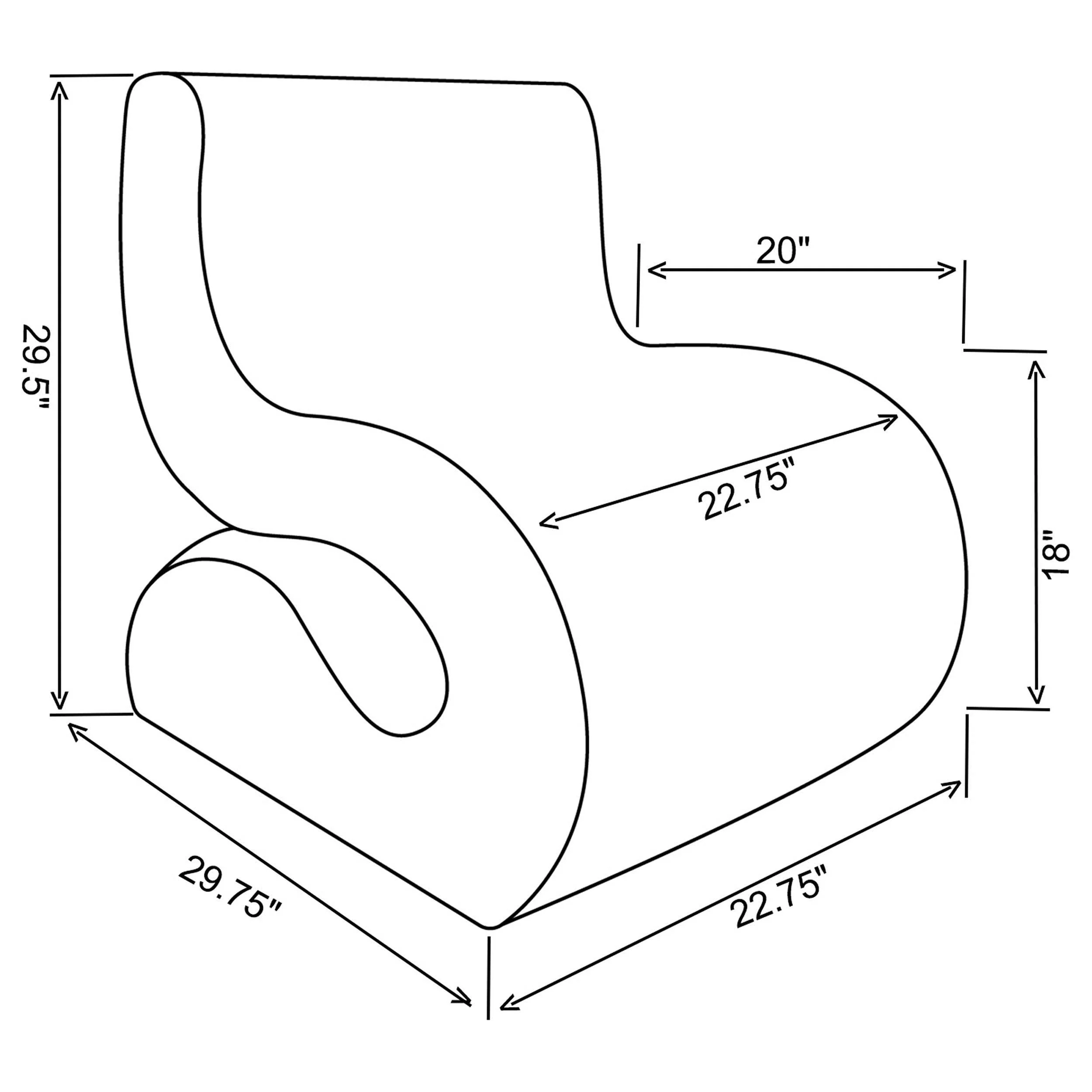 Ronea Boucle Armless Curved Accent Chair - Image 11