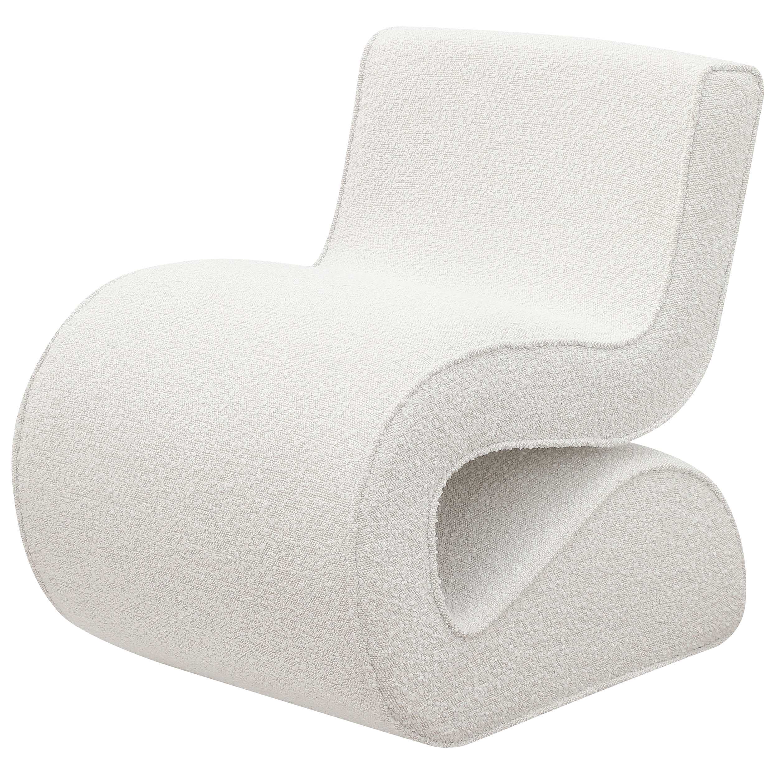 Ronea Boucle Armless Curved Accent Chair - Image 5