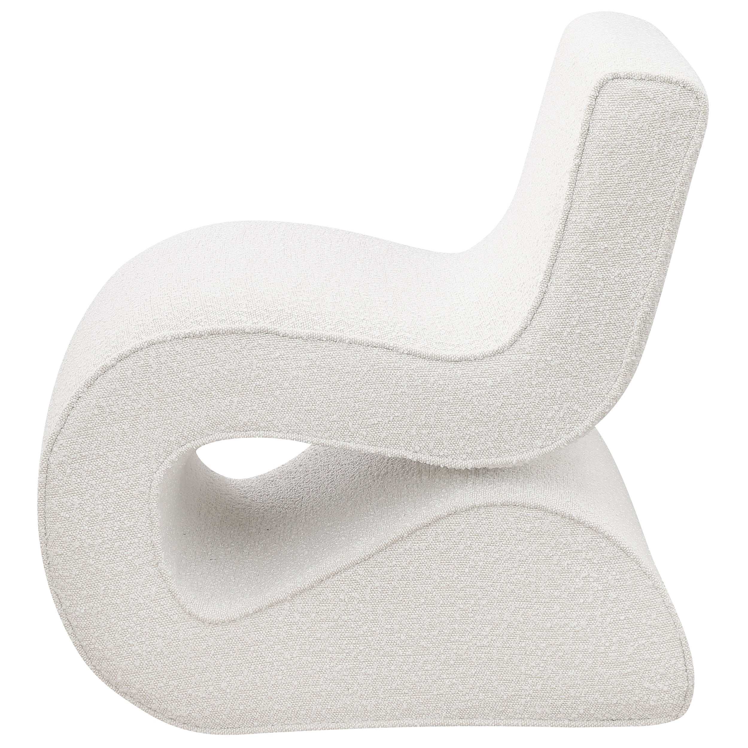 Ronea Boucle Armless Curved Accent Chair - Image 6
