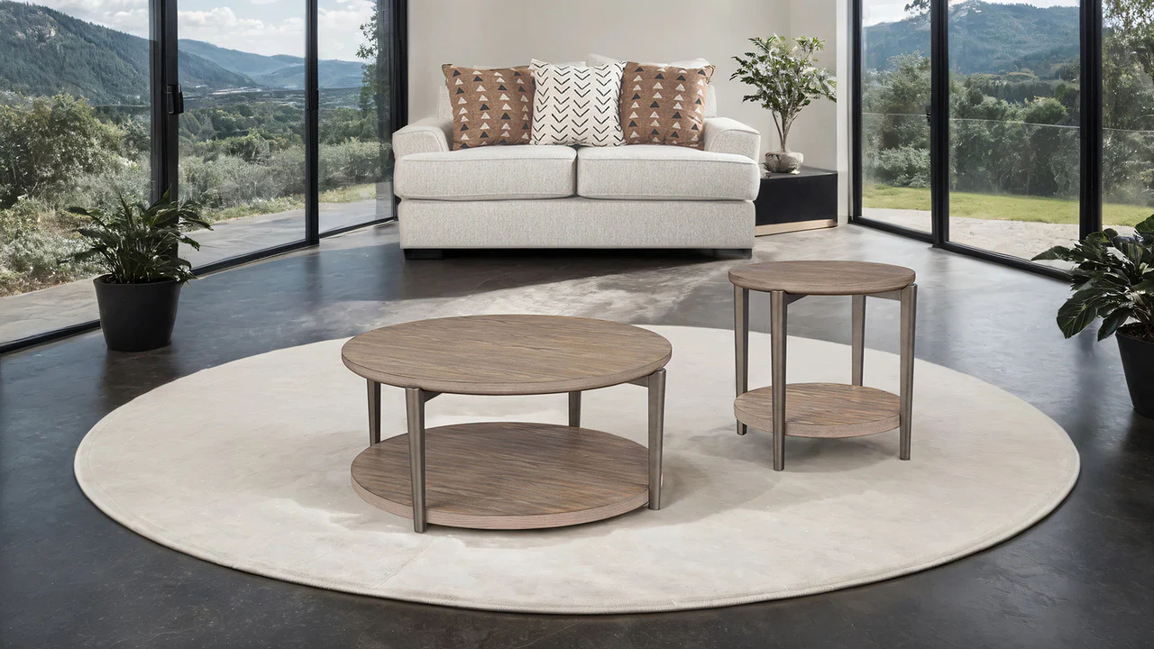 Roros Natural Round Cocktail Table - Image 2