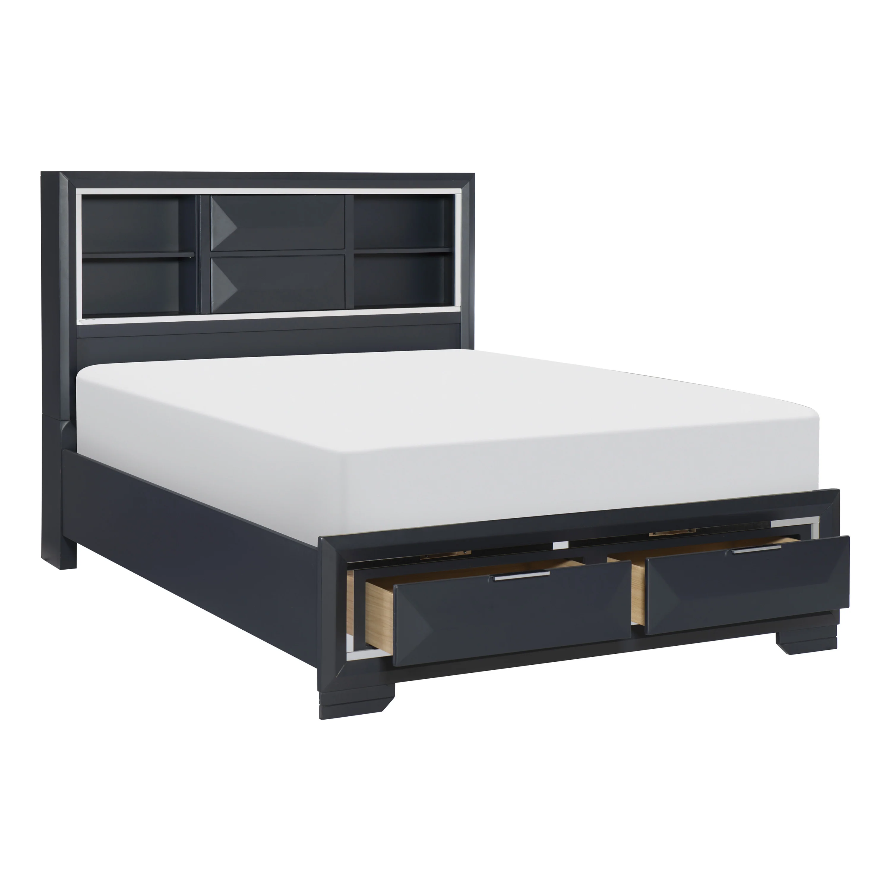 Rosemont Midnight Blue 4-piece Queen Bedroom Set - Image 4