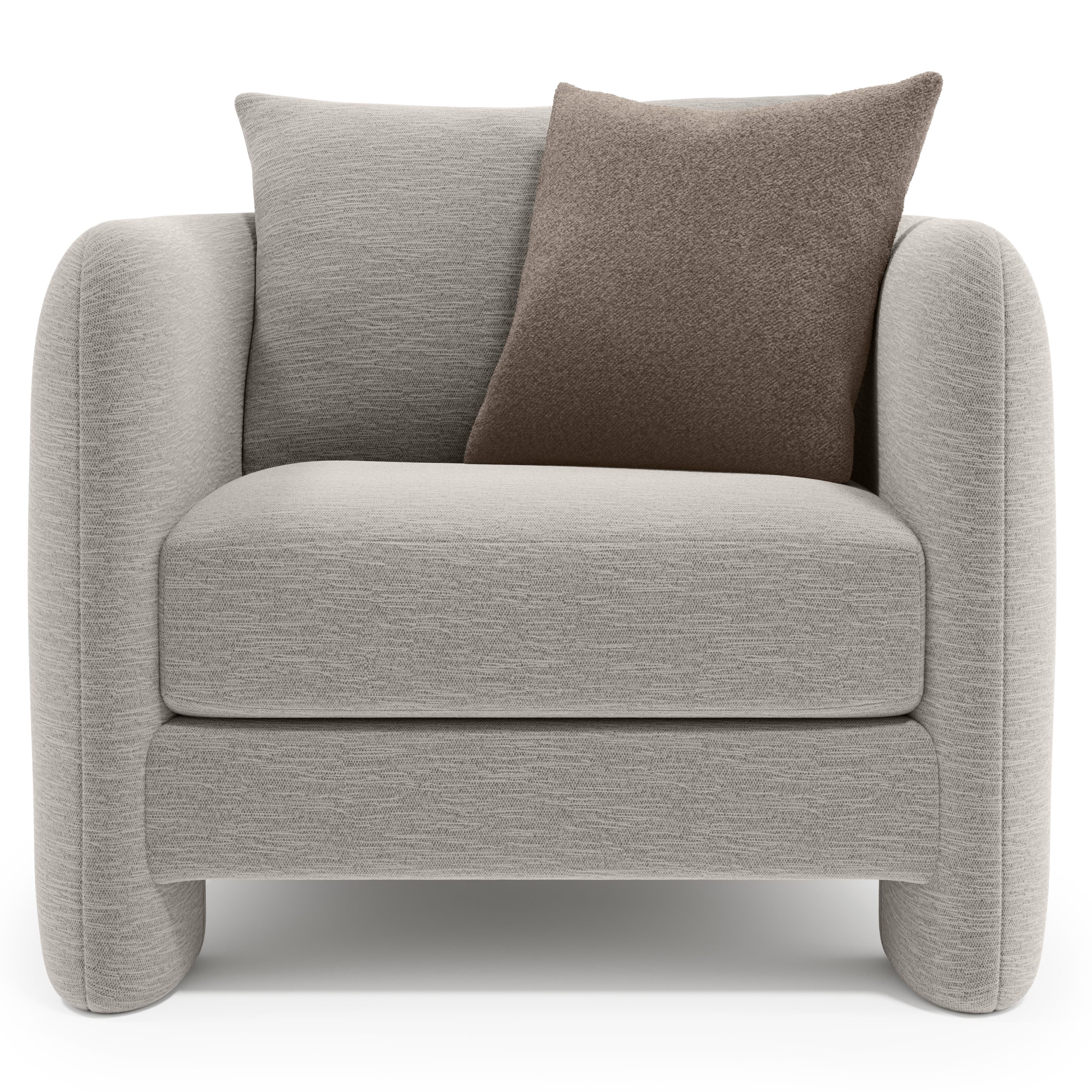 Rowan Beige/Tan Fabric Chair - Image 2