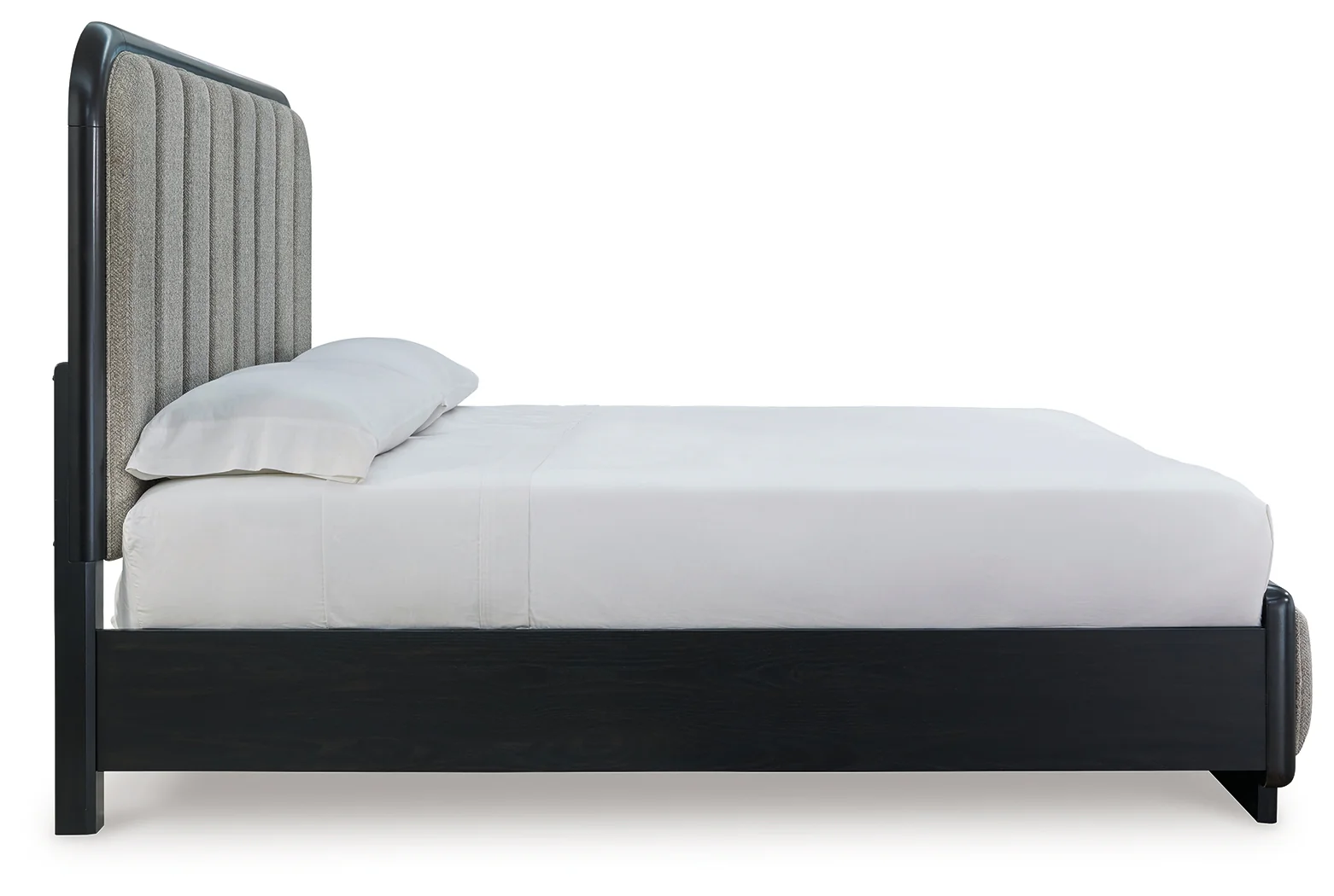 Rowanbeck Gray/Black King Panel Bed, Dresser, Mirror, Chest and Nightstand - Image 11