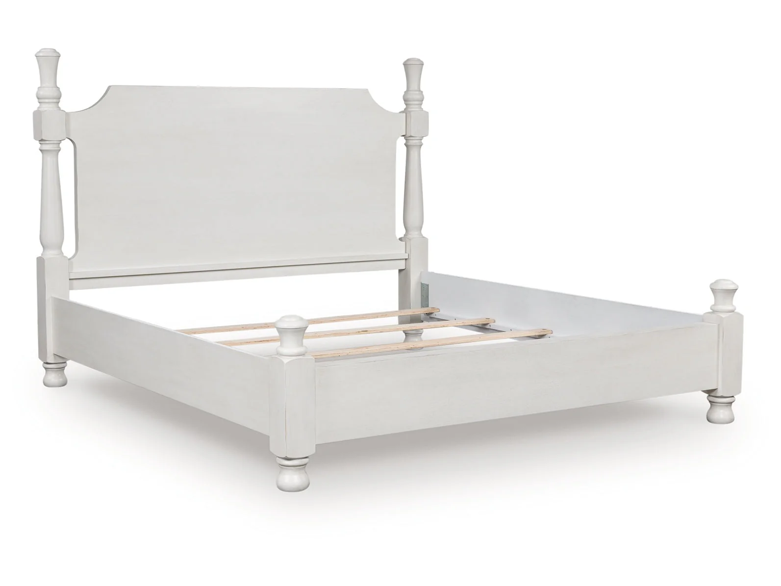 Rowlenstown Antique White California King Poster Bed (Online Special Price)