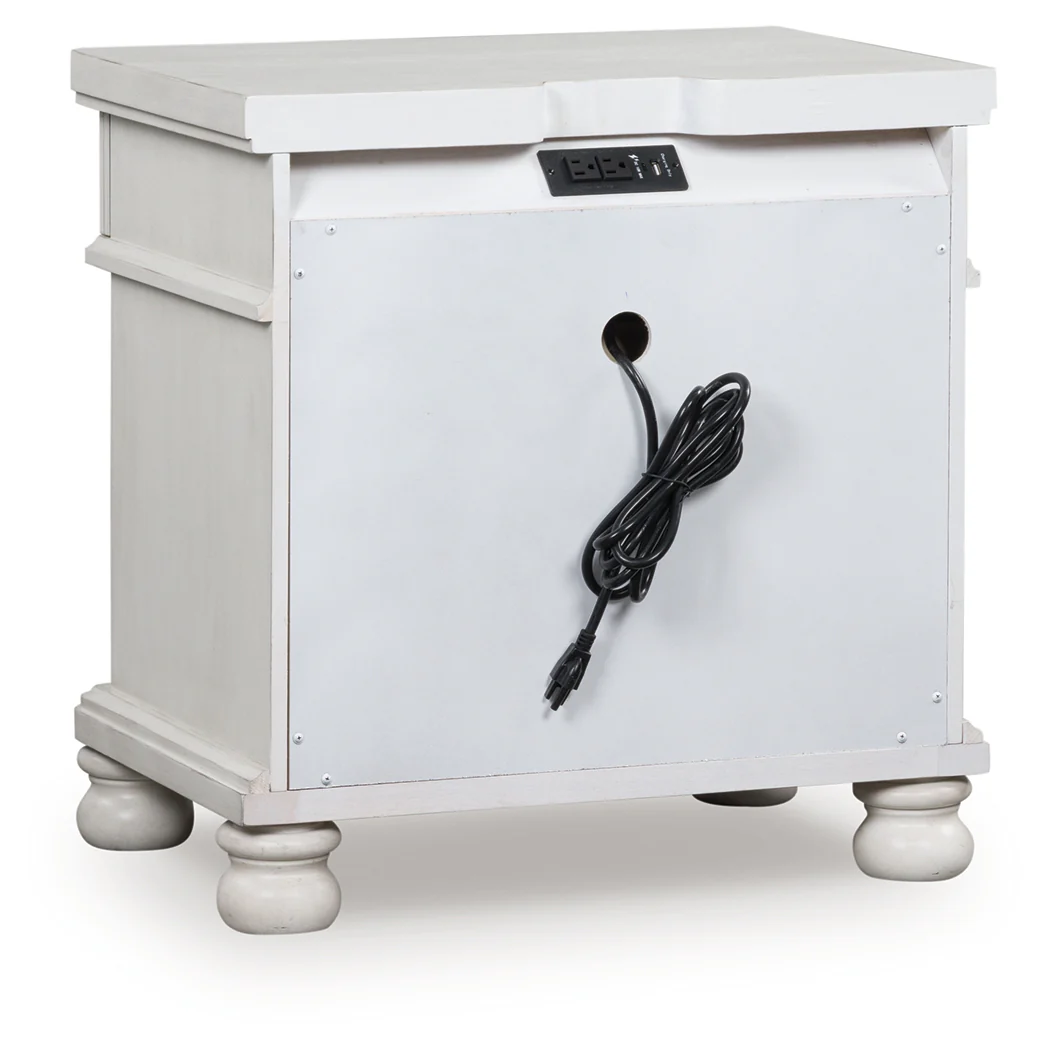 Rowlenstown Antique White Three Drawer Night Stand - Image 5