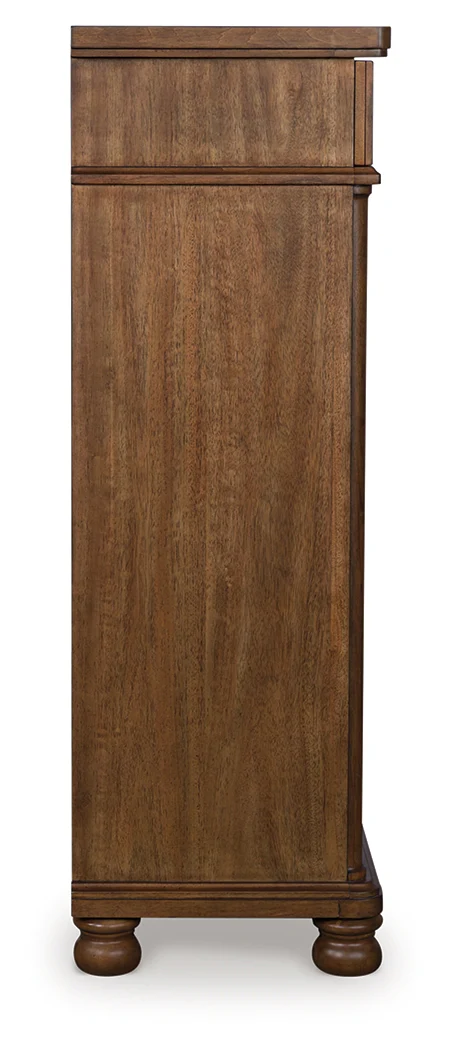 Rowlenstown Brown Five Drawer Chest - Image 4