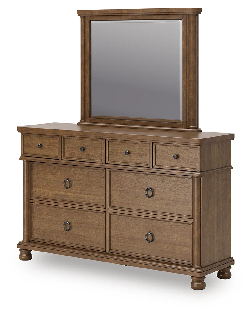 Rowlenstown Brown Queen Poster Bed, Dresser and Mirror (Online Special Price) - Image 6