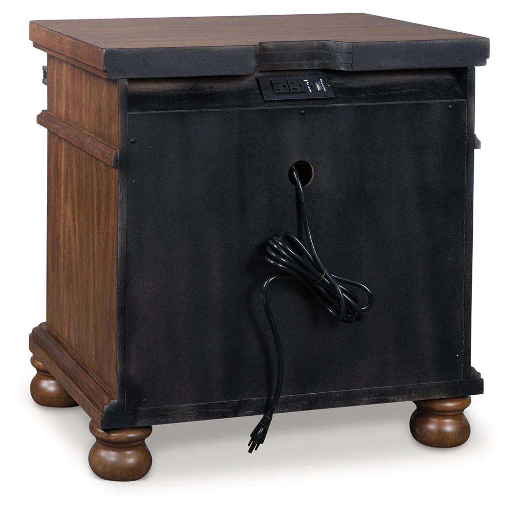Rowlenstown Brown Three Drawer Night Stand (Online Special Price) - Image 5