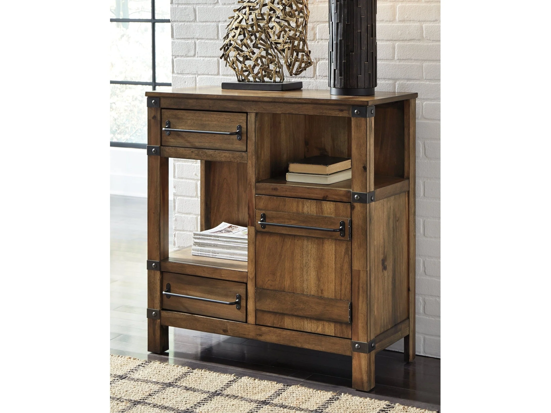 Roybeck Light Brown/Bronze Accent Cabinet (Online Special Price)