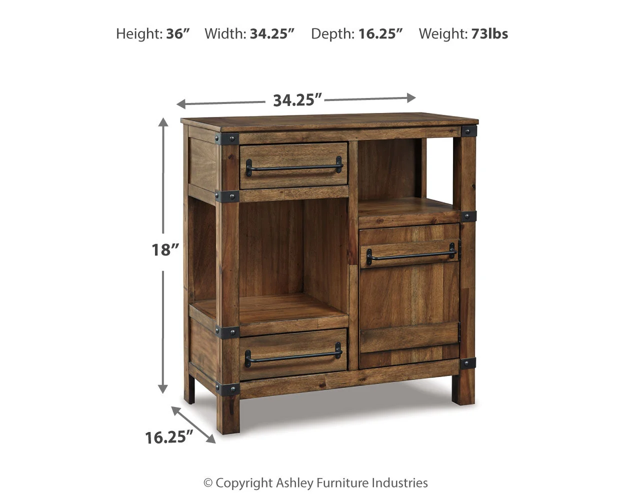 Roybeck Light Brown/Bronze Accent Cabinet (Online Special Price) - Image 4
