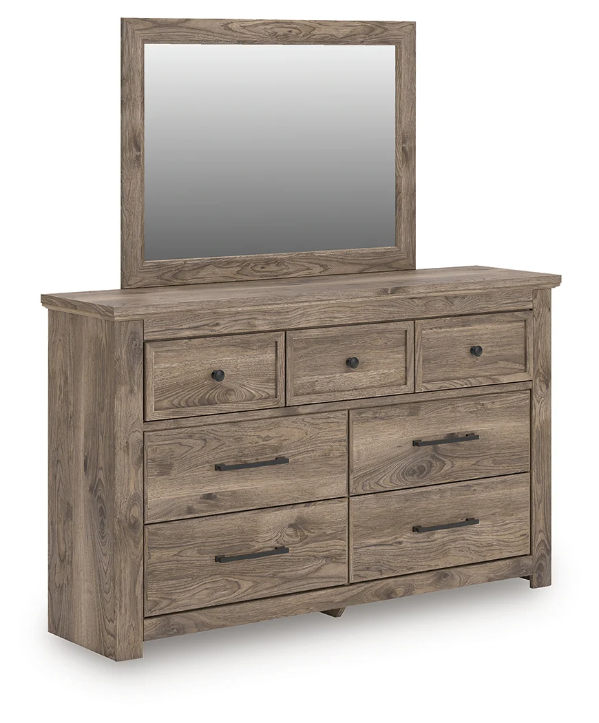 Rusticott Brown King Panel Bed, Dresser, Mirror and Nightstand (Online Special Price) - Image 3