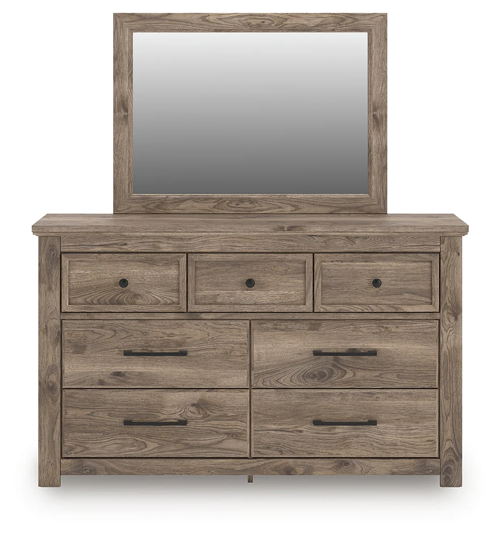 Rusticott Brown Queen Panel Bed, Dresser and Mirror (Online Special Price) - Image 2